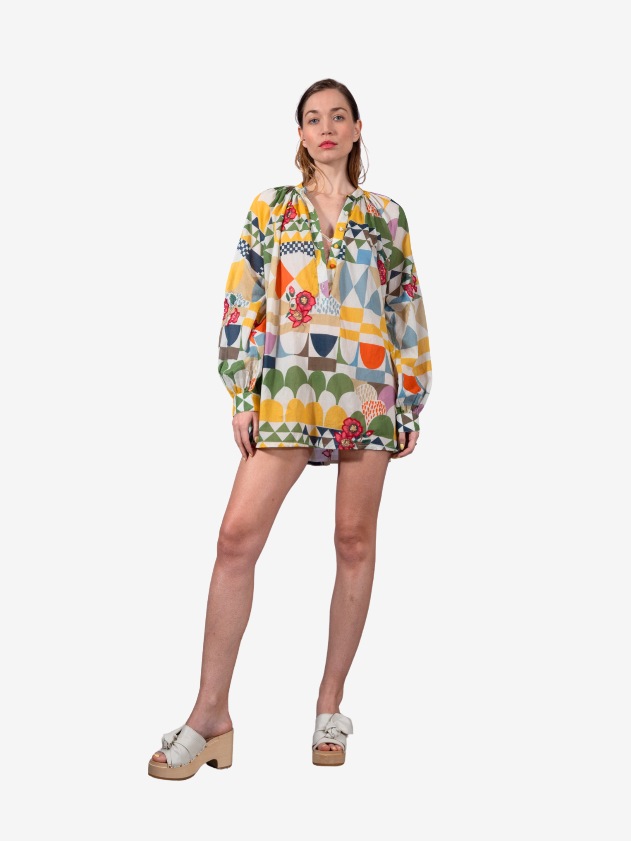 Blouse à motif seventies LAKSHMI