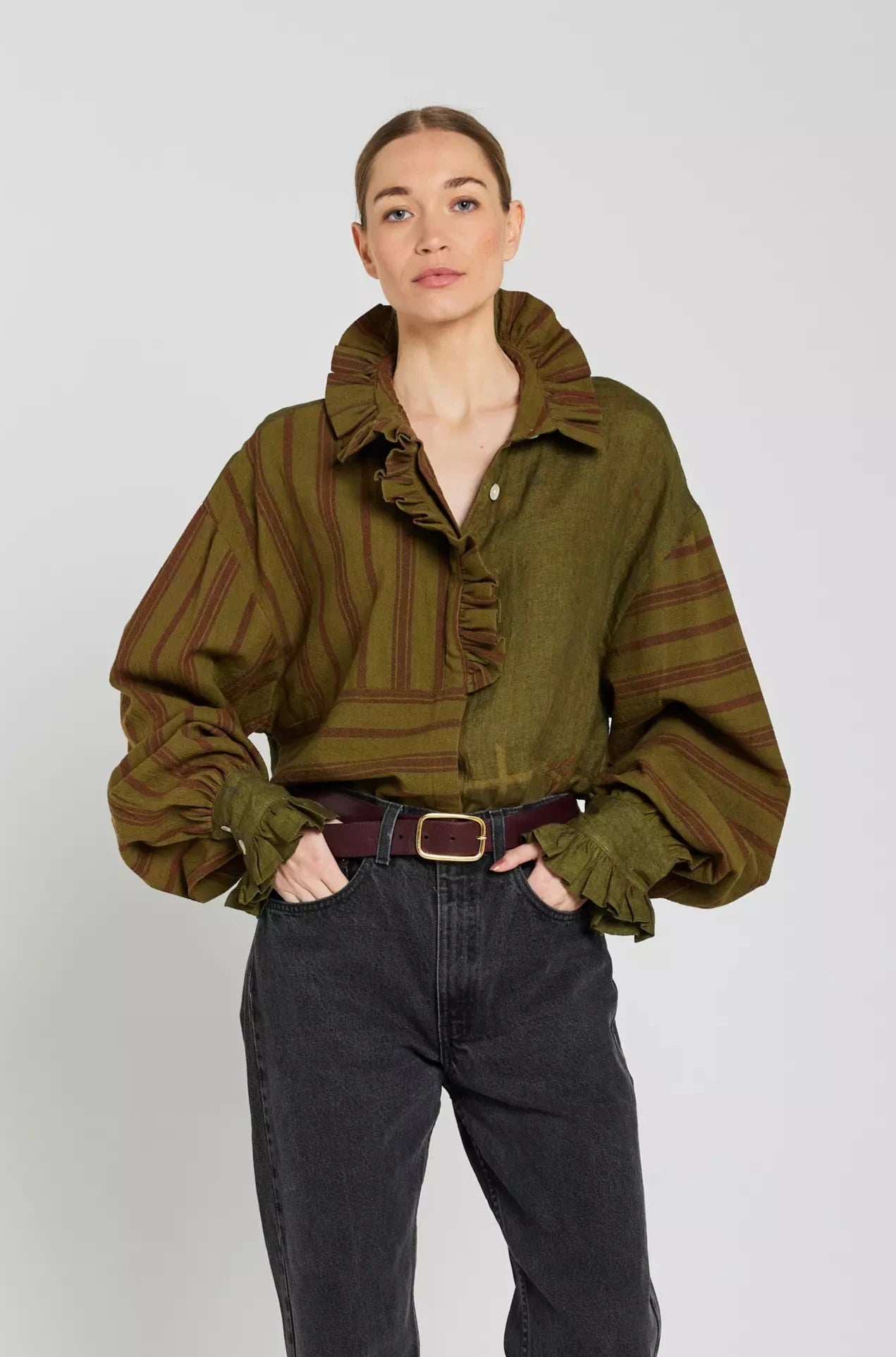 ALMA khaki blouse