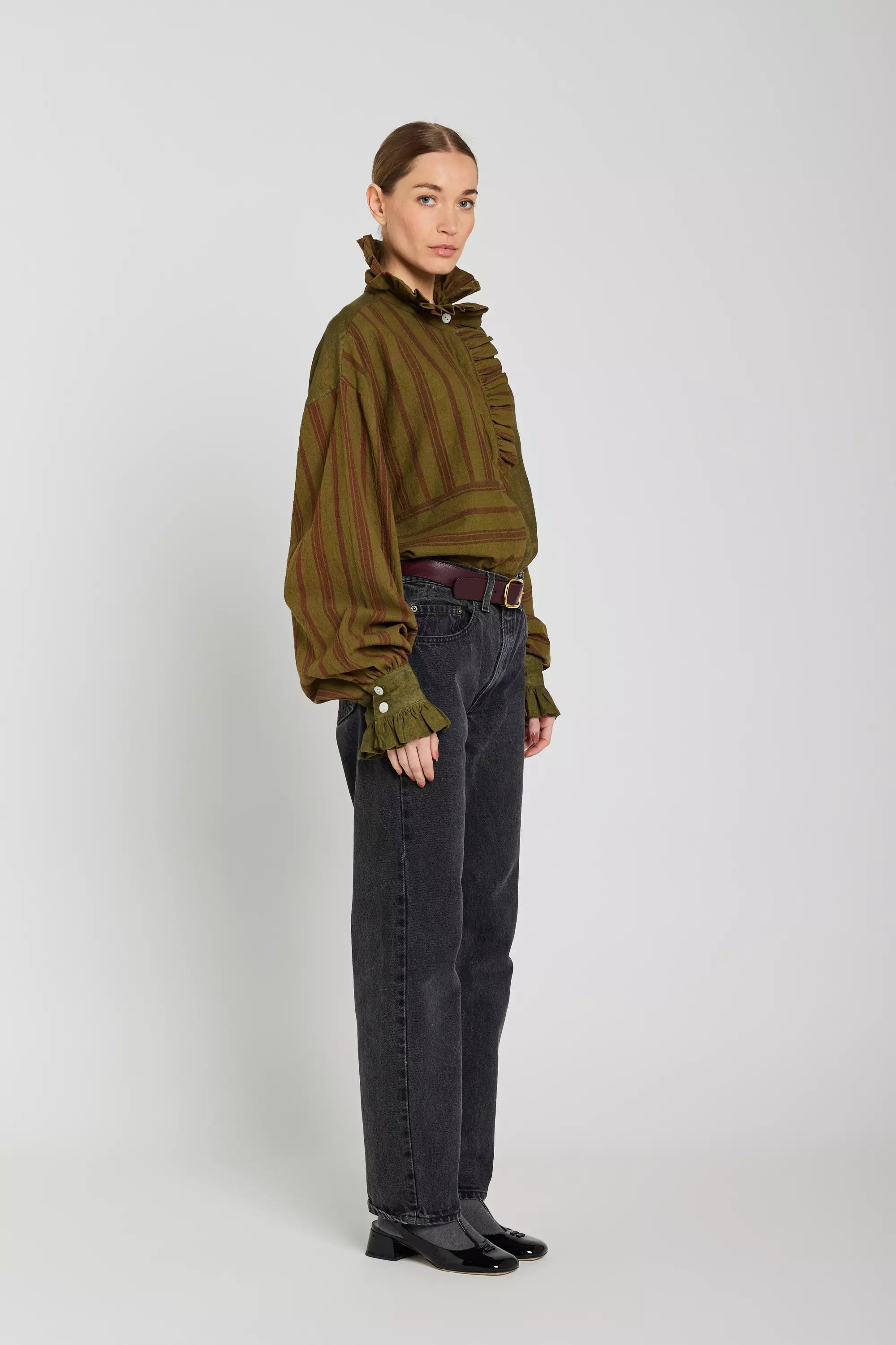 ALMA khaki blouse
