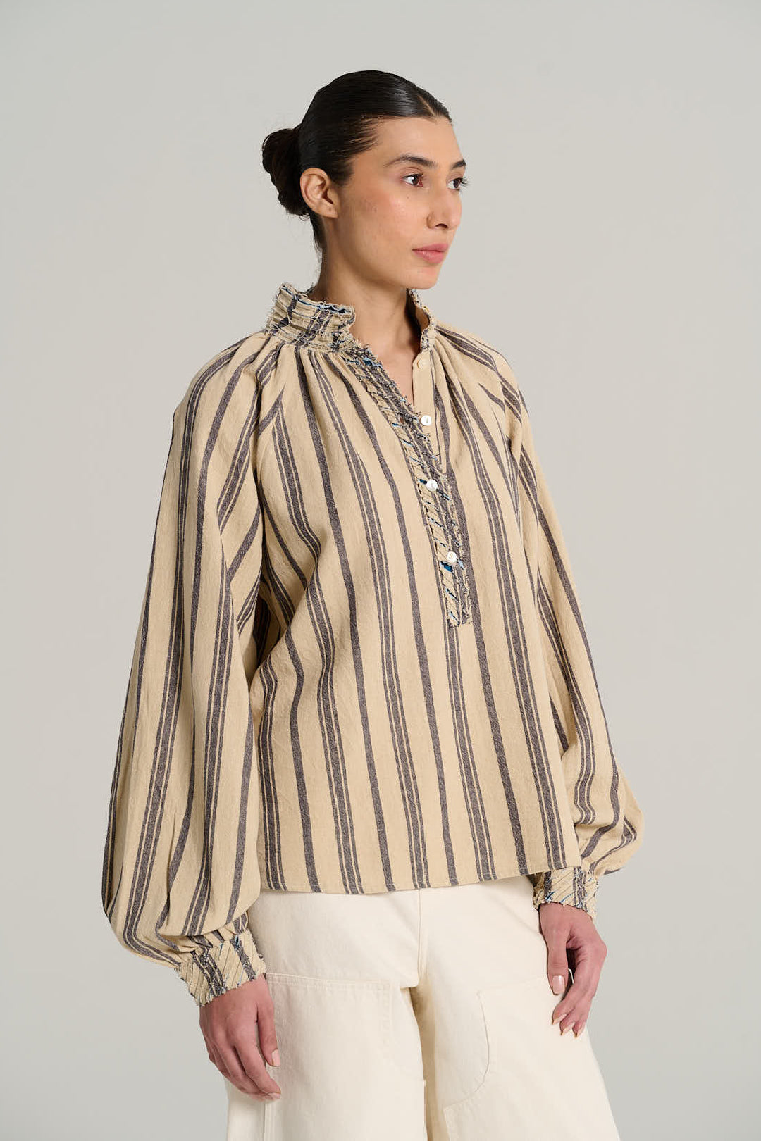 ARTHUR cream linen blouse