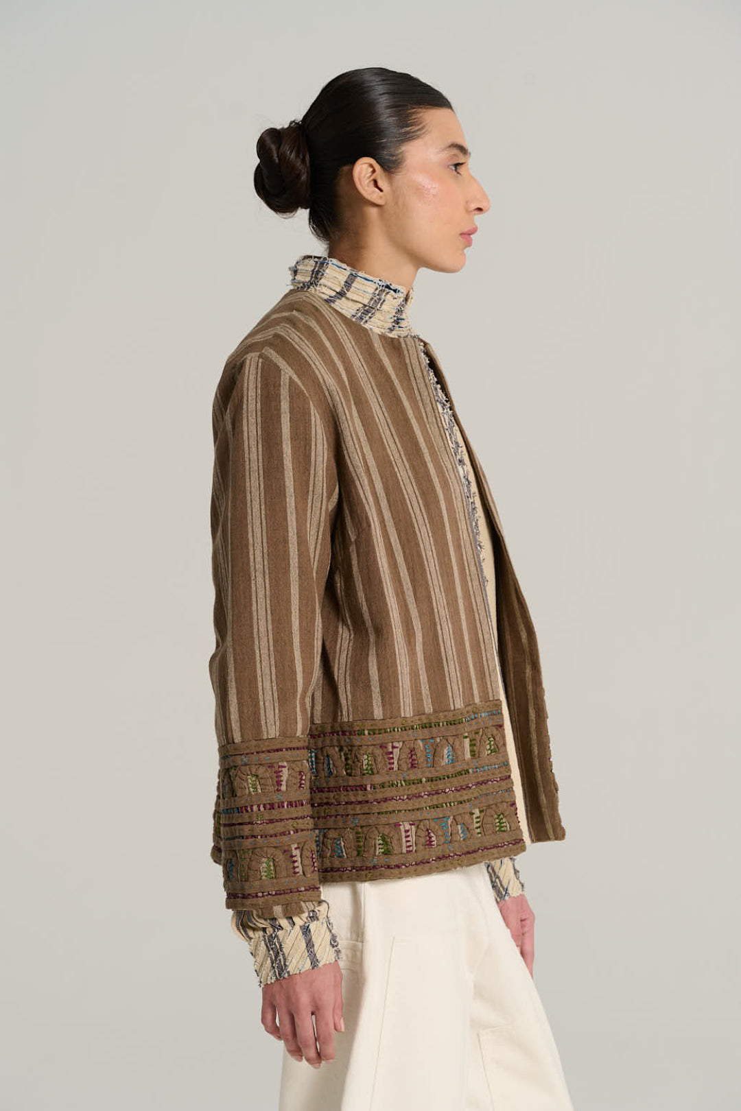 ARTHUR tobacco linen jacket