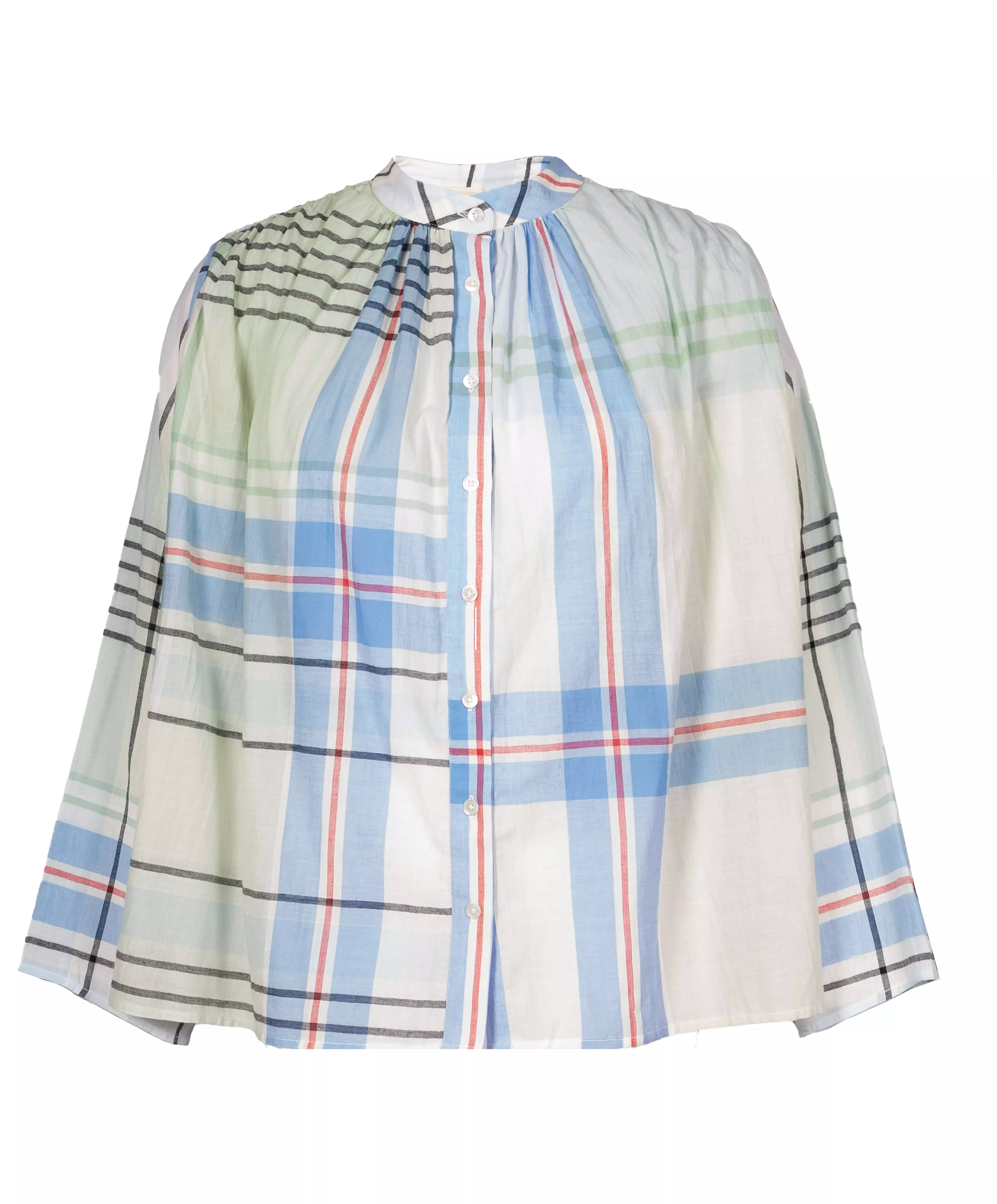 BLEU TARTAN BLOUSE HOKKAIDO V DE VINSTER