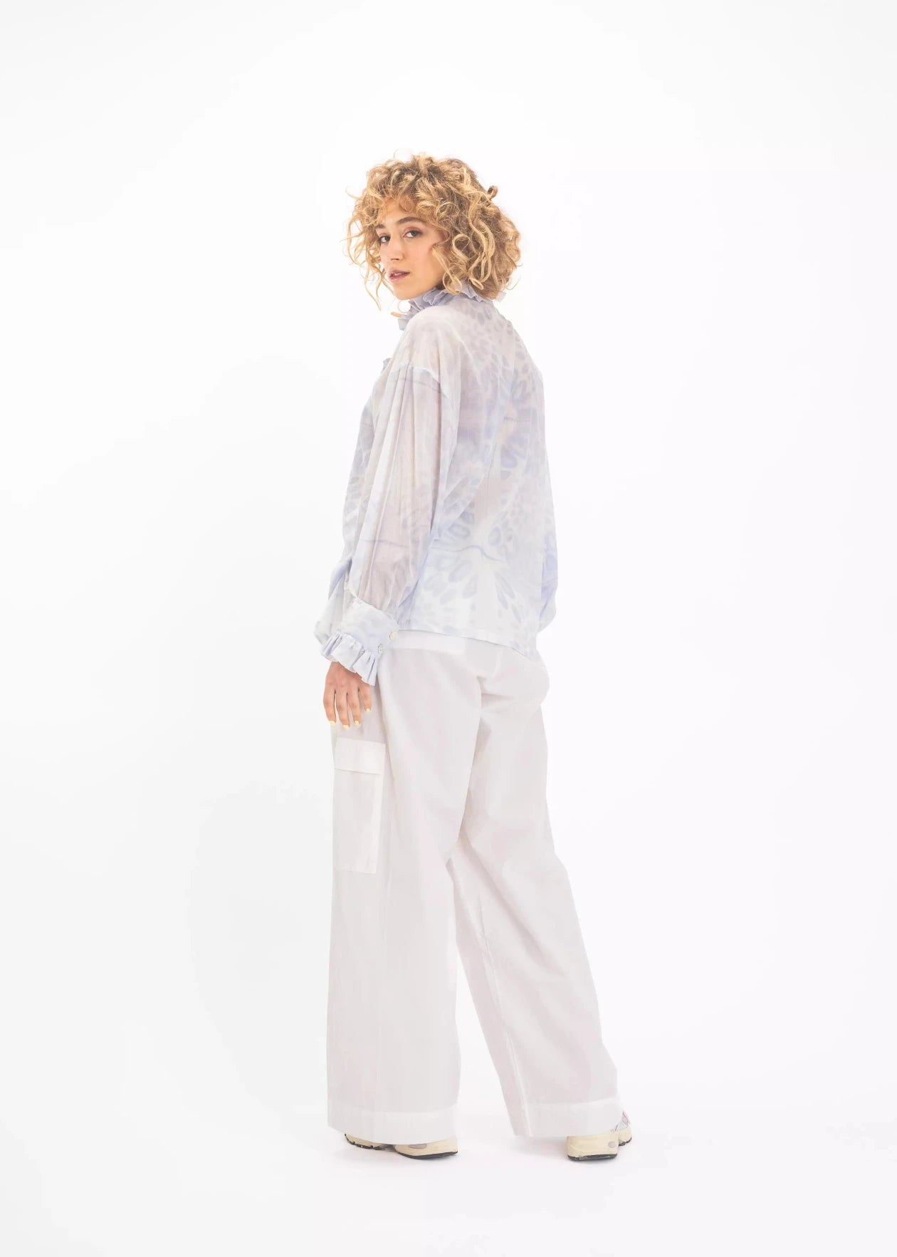 bleu v de vinster blouse chemise tie and dye
