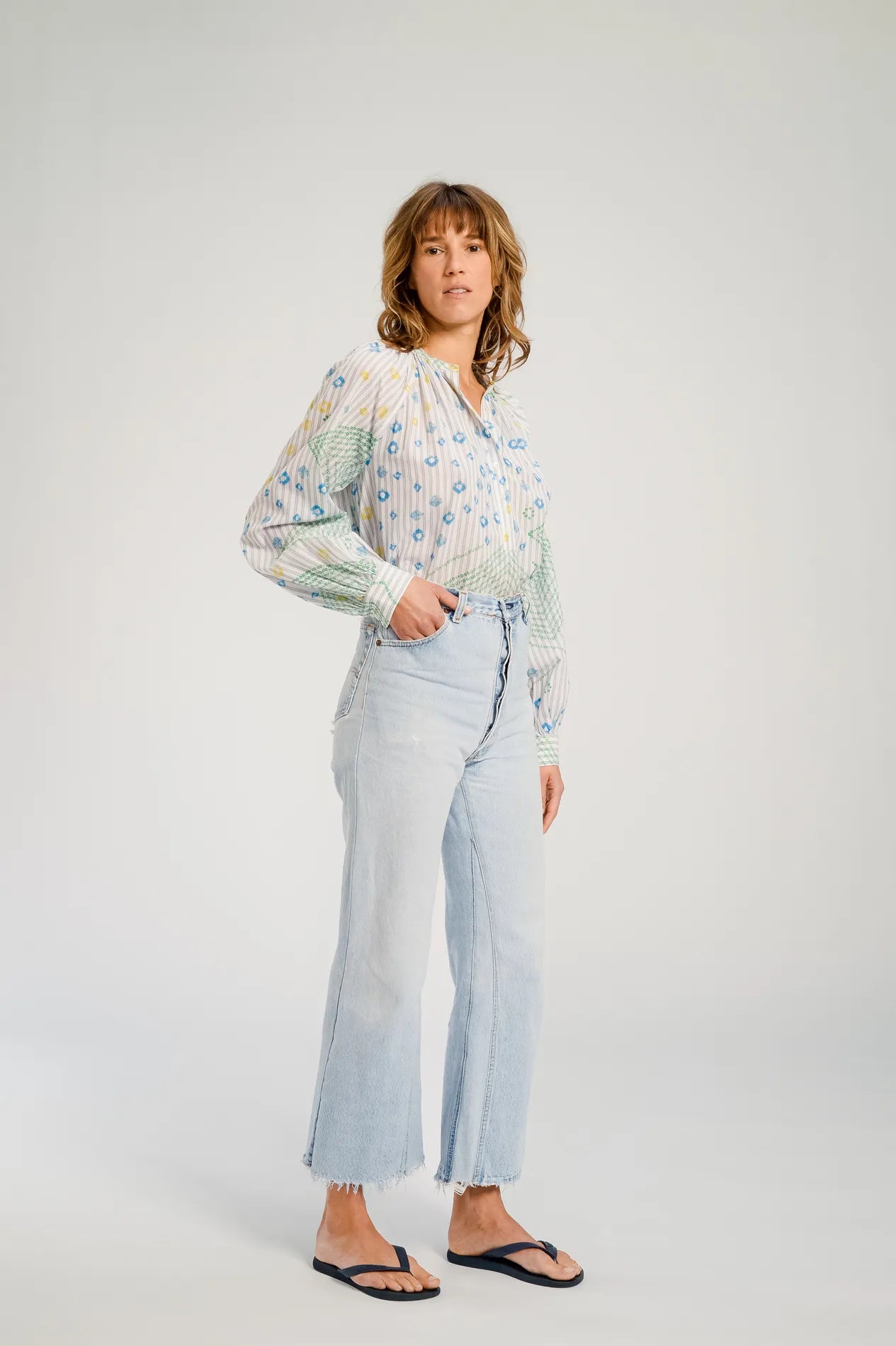 BLEU SHIRT BAYA V DE VINSTER CHEMISE