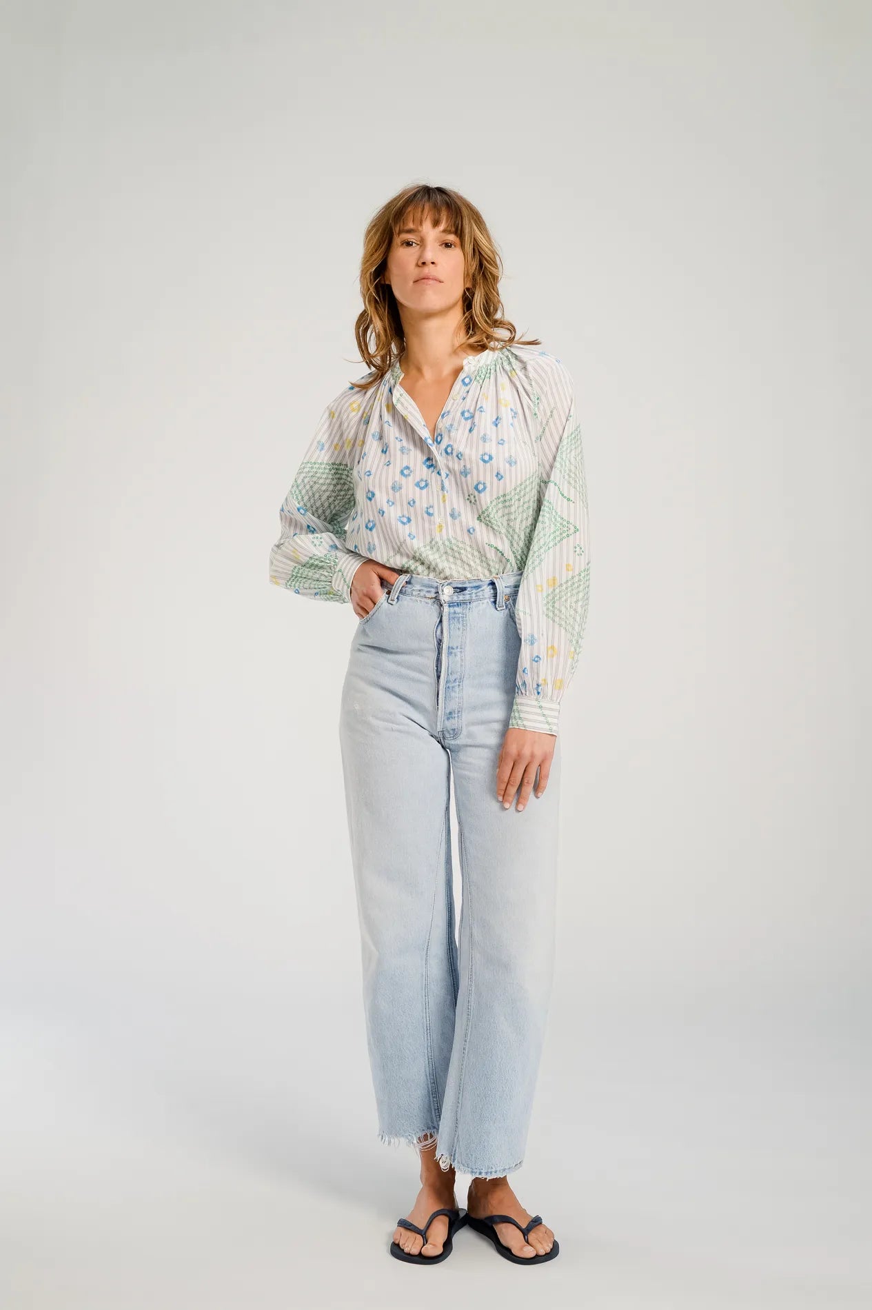 CHEMISE SHIRT BAYA V DE VINSTER BLEU