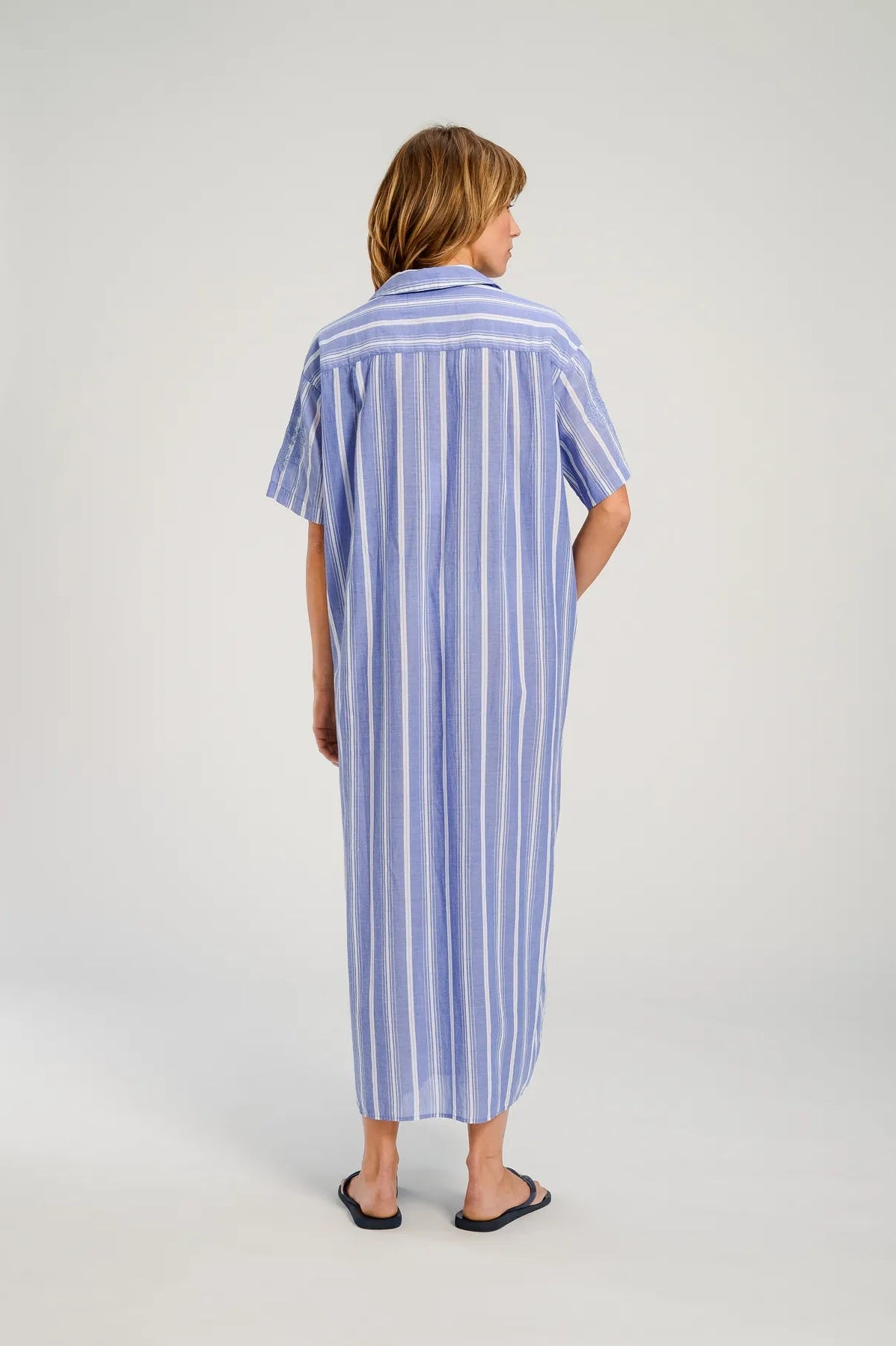 robe bleu ciel kaftan v de vinster