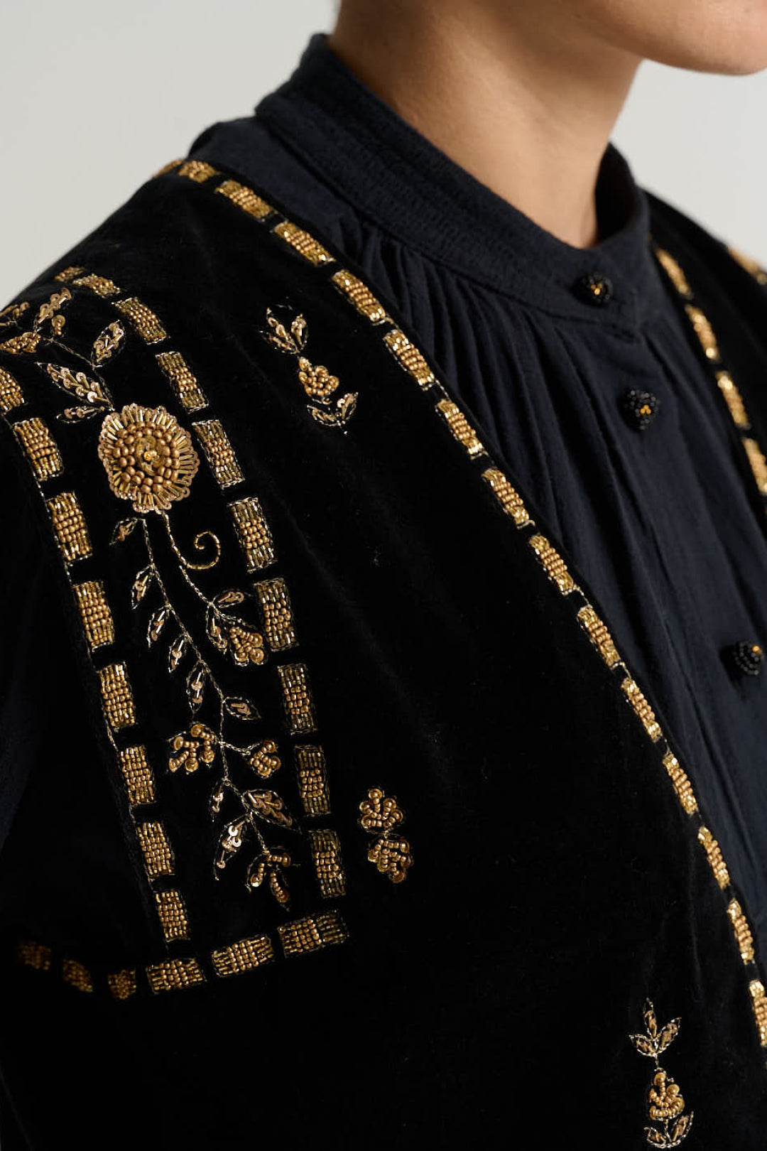 CAMILLE black velvet bolero
