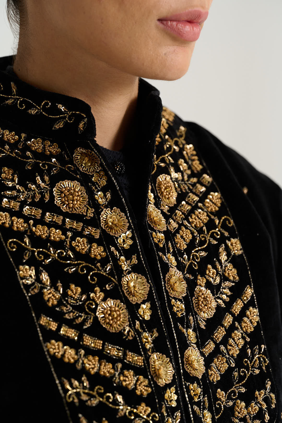 Black velvet jacket CAMILLE
