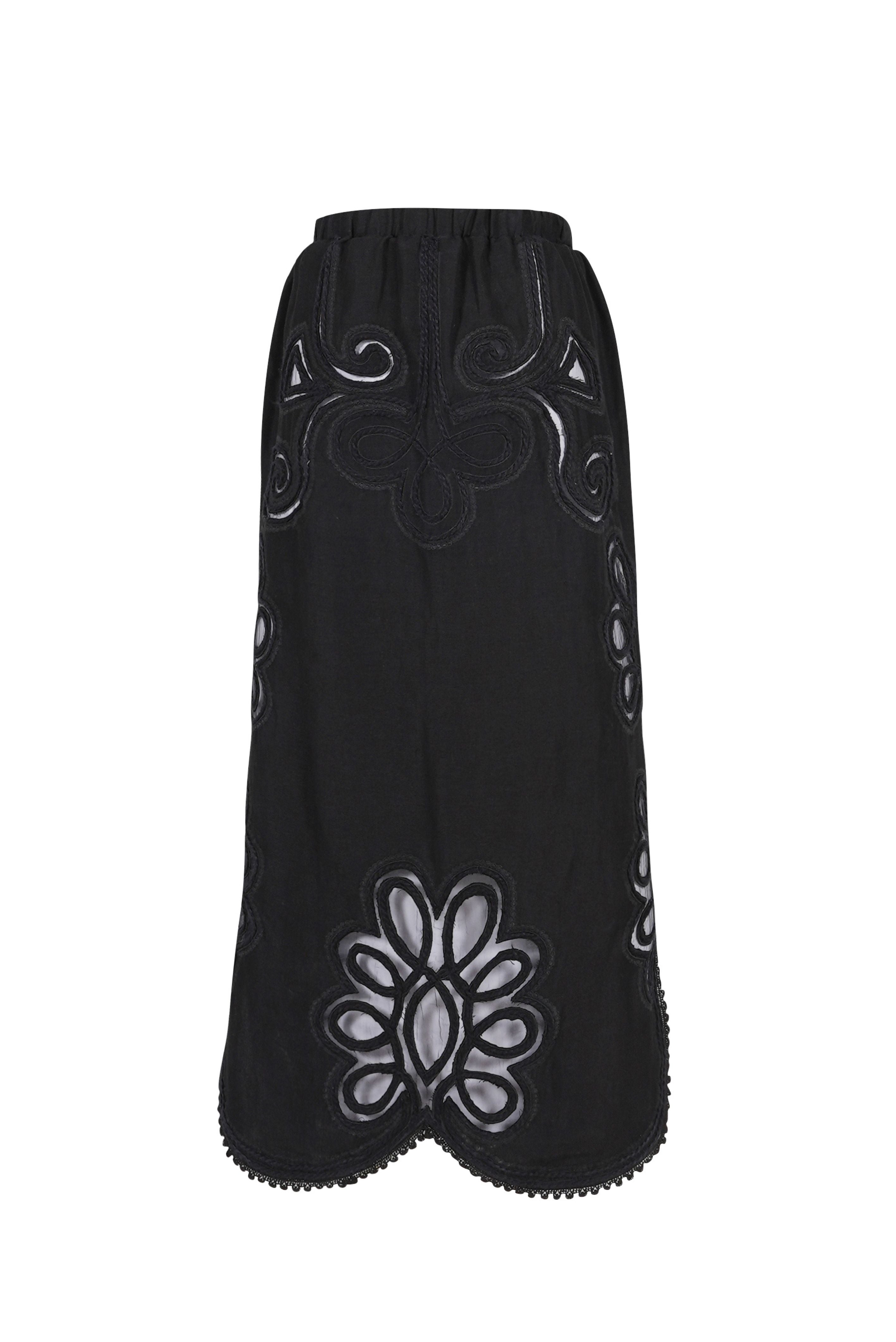 Jupe en dentelle noire CARE