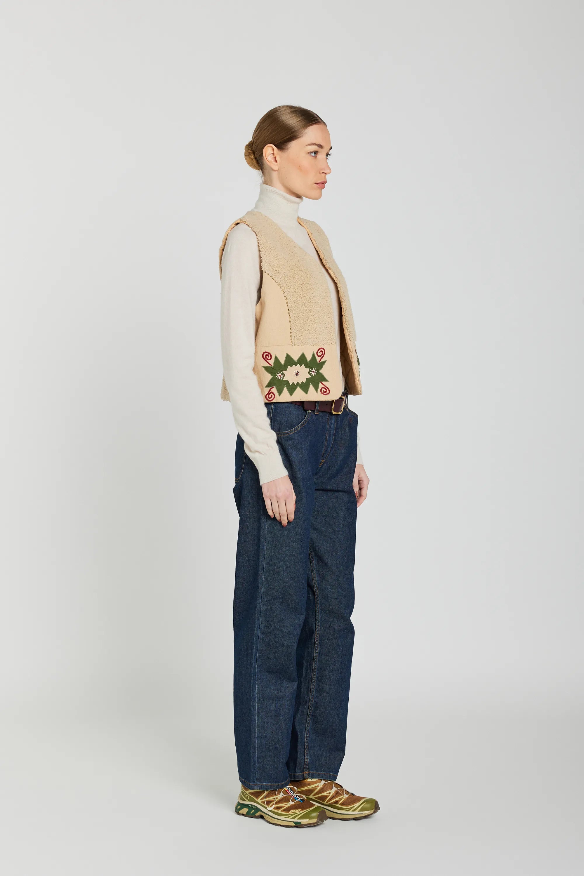 CHARLI cream embroidered bolero