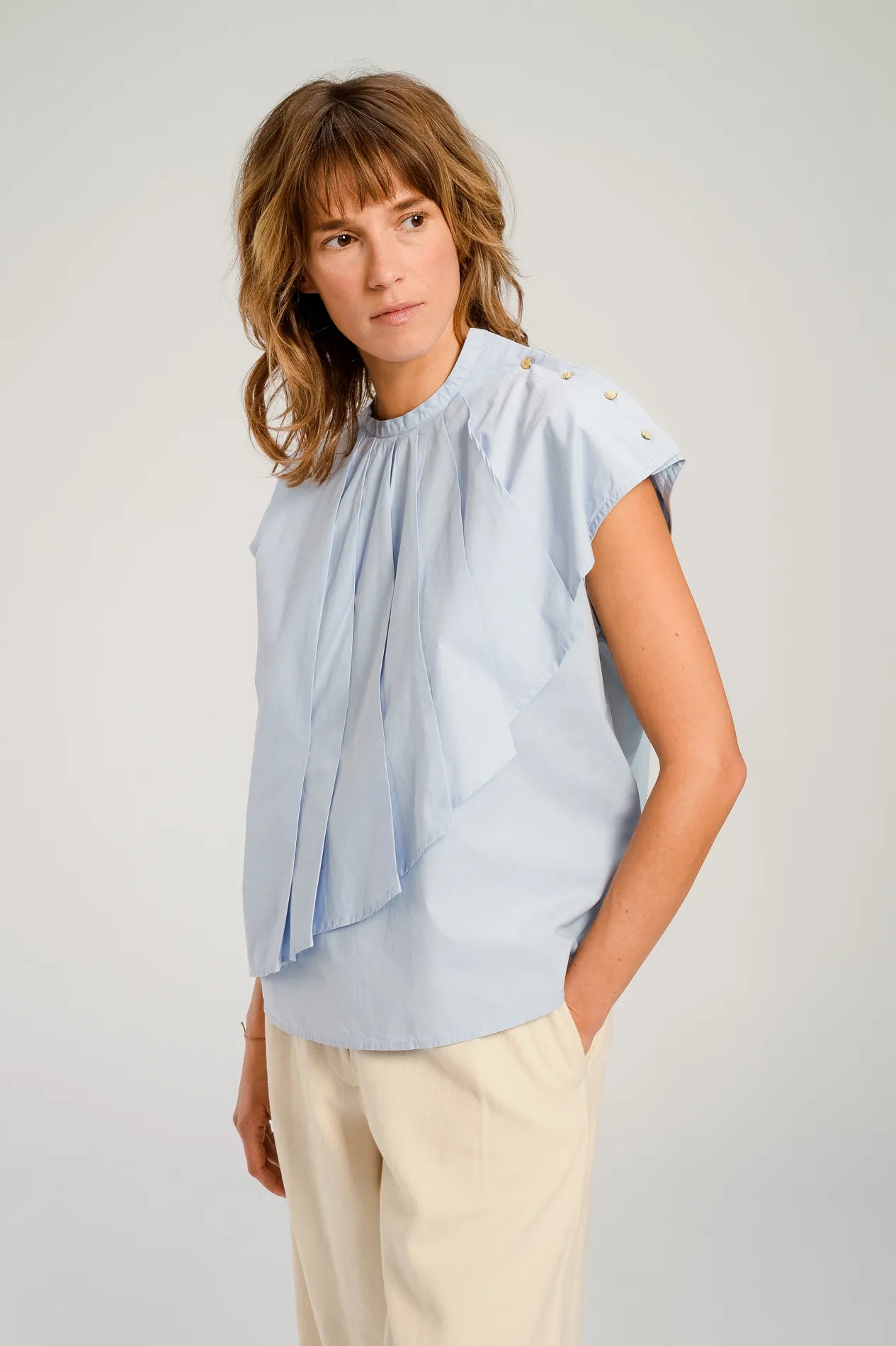 v de vinster blue sky chicago blouse