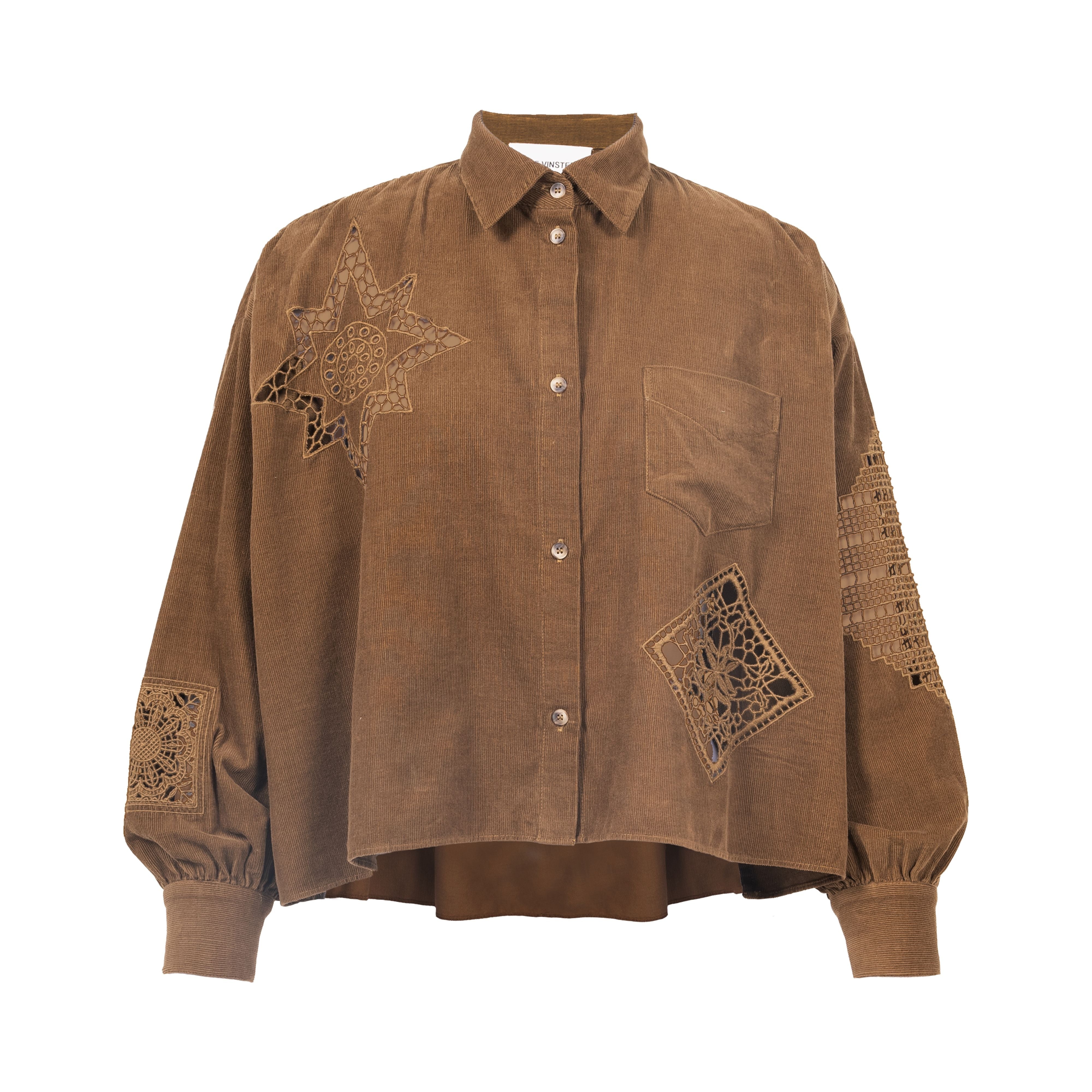 CIANA brown openwork shirt