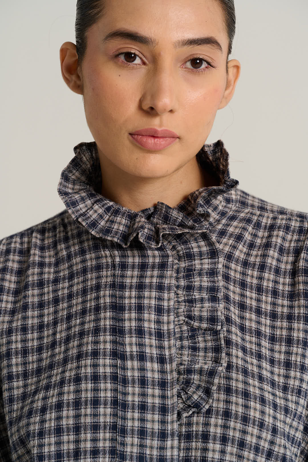 PABLO Tartan Checked Blouse