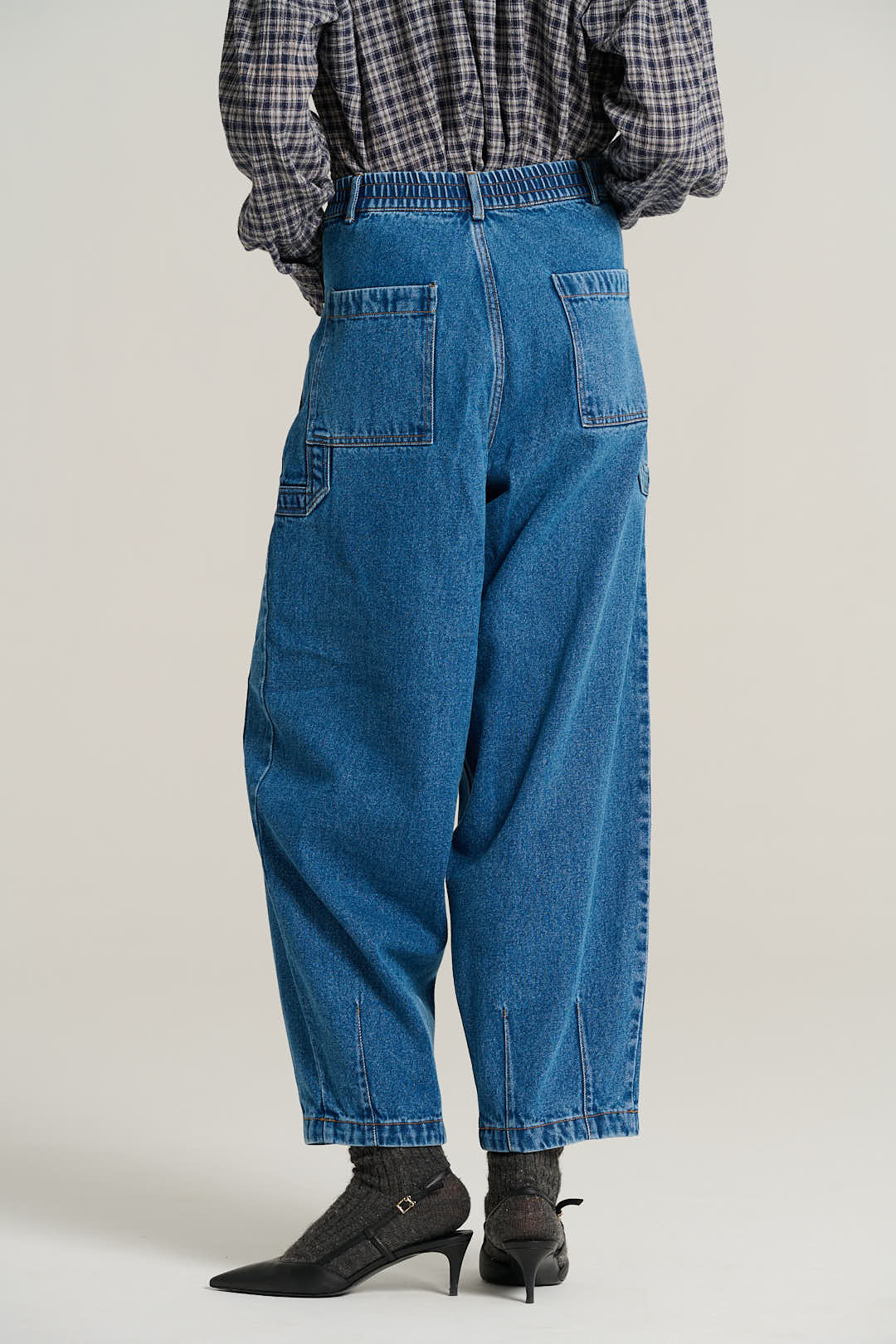 Pantalon denim bleu EMILE