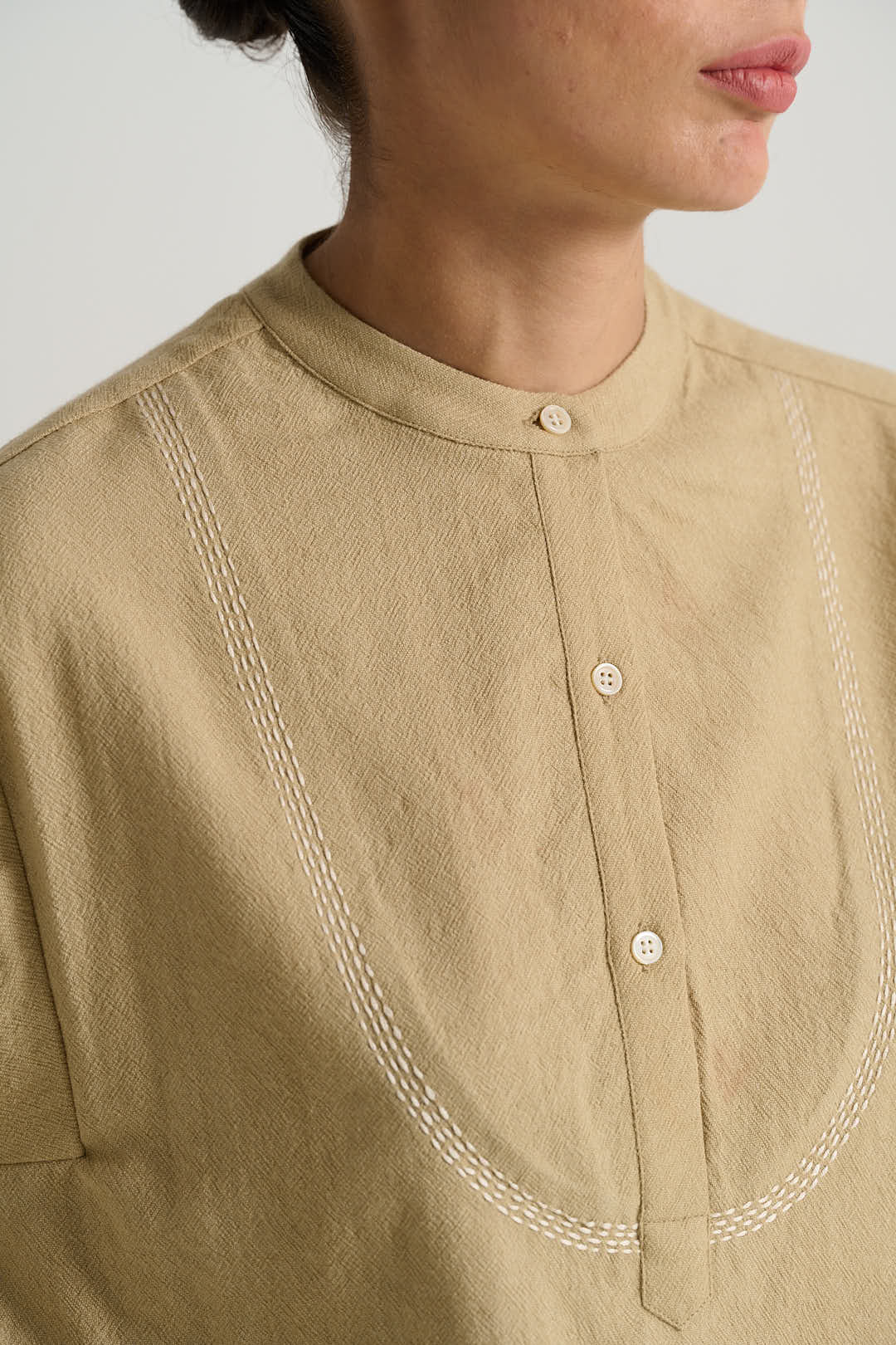 Joseph sand wool blouse
