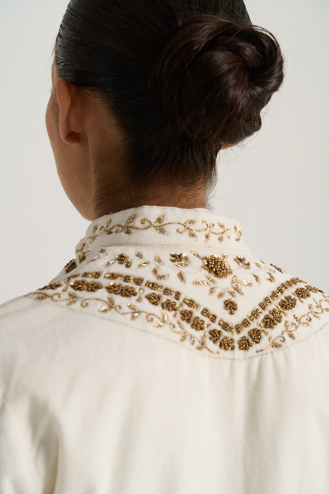CAMILLE White Velvet Jacket