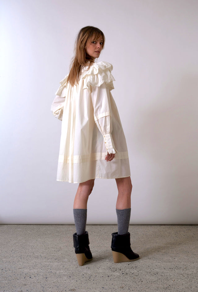 Chloé white ruffled short dress