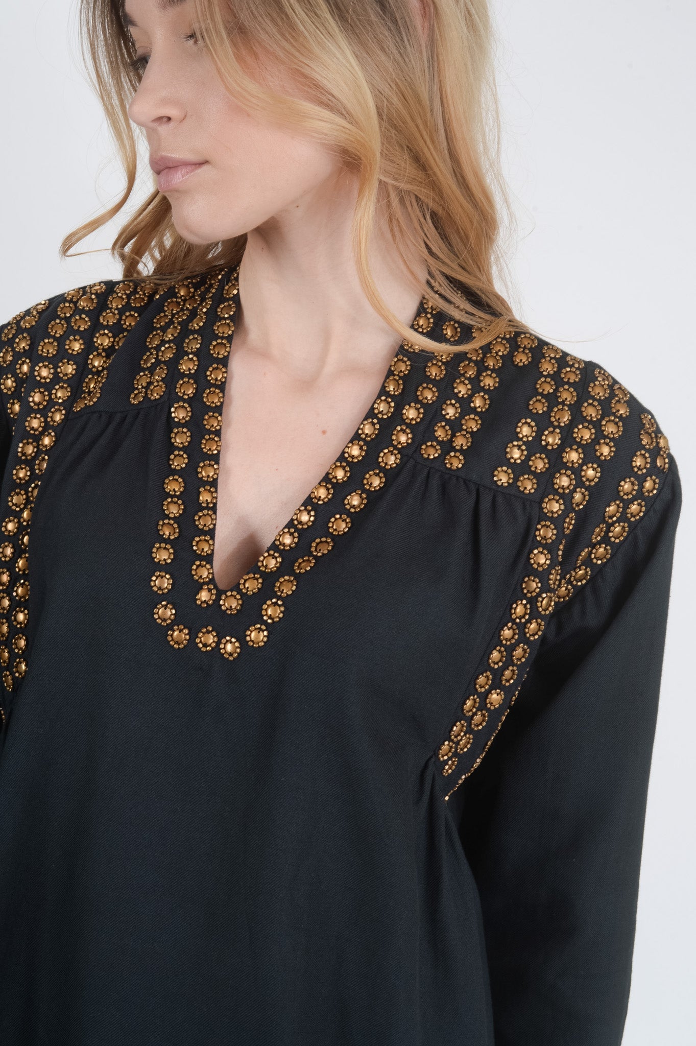 Black dress with gold sequins BLING