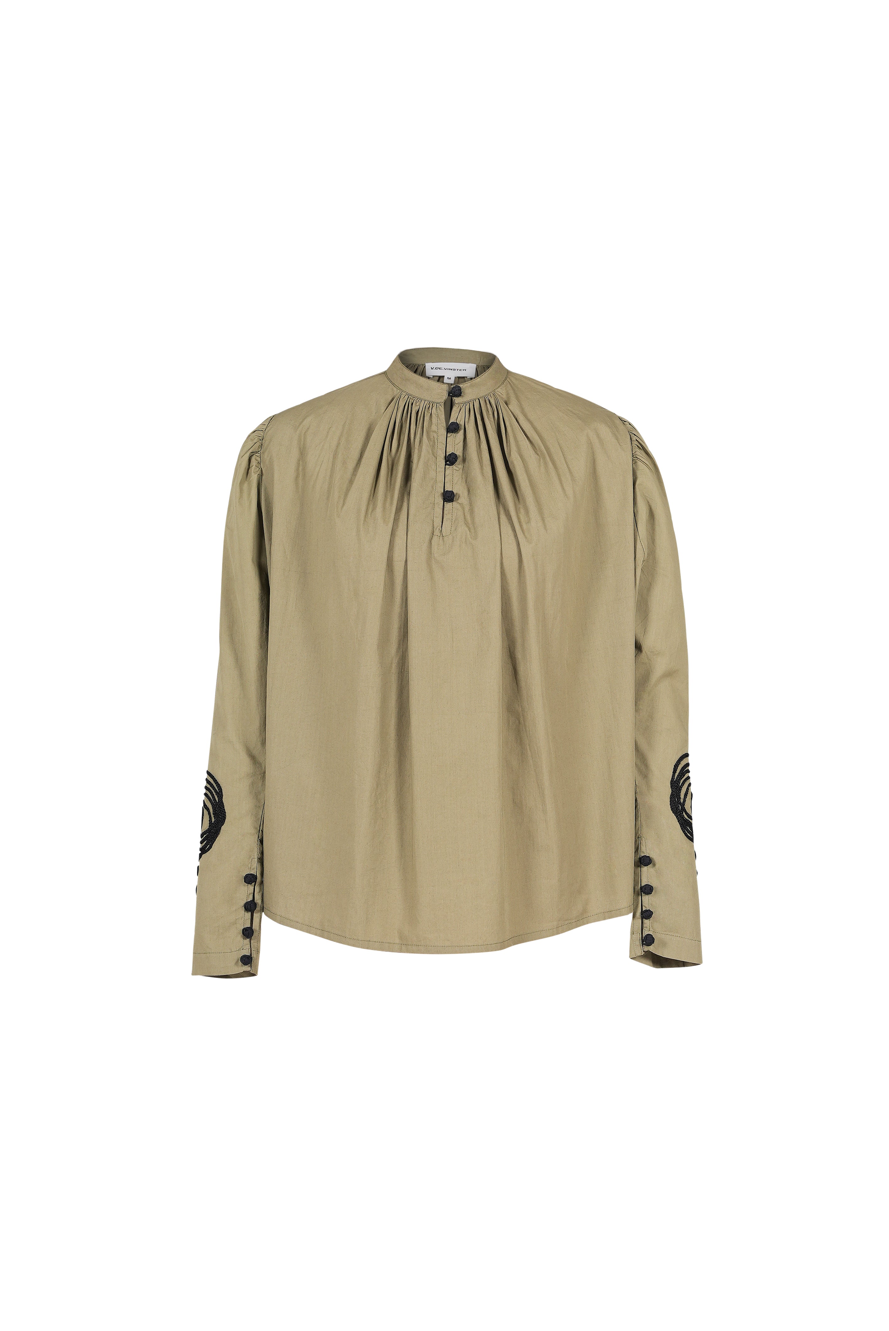 EGO embroidered khaki blouse
