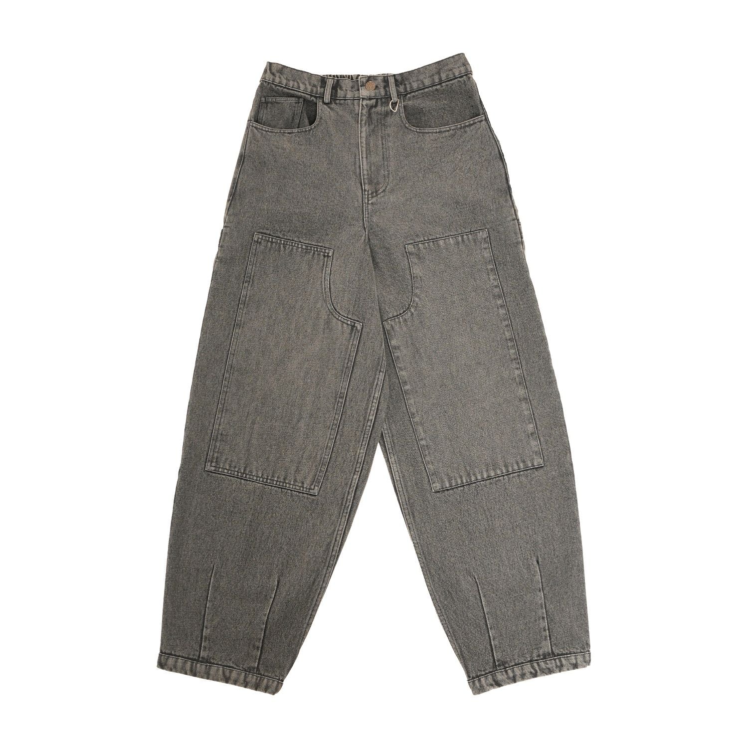 EMILED Washed Black Denim Trousers