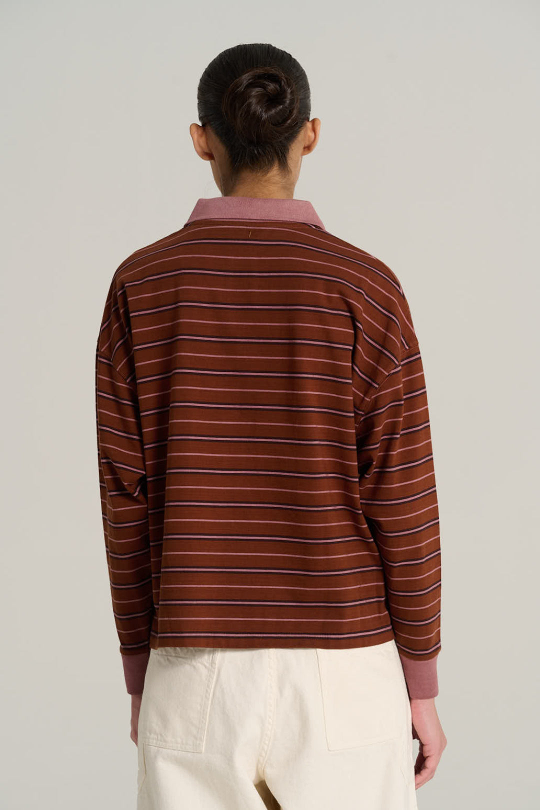Polo rayé terracotta HENRI