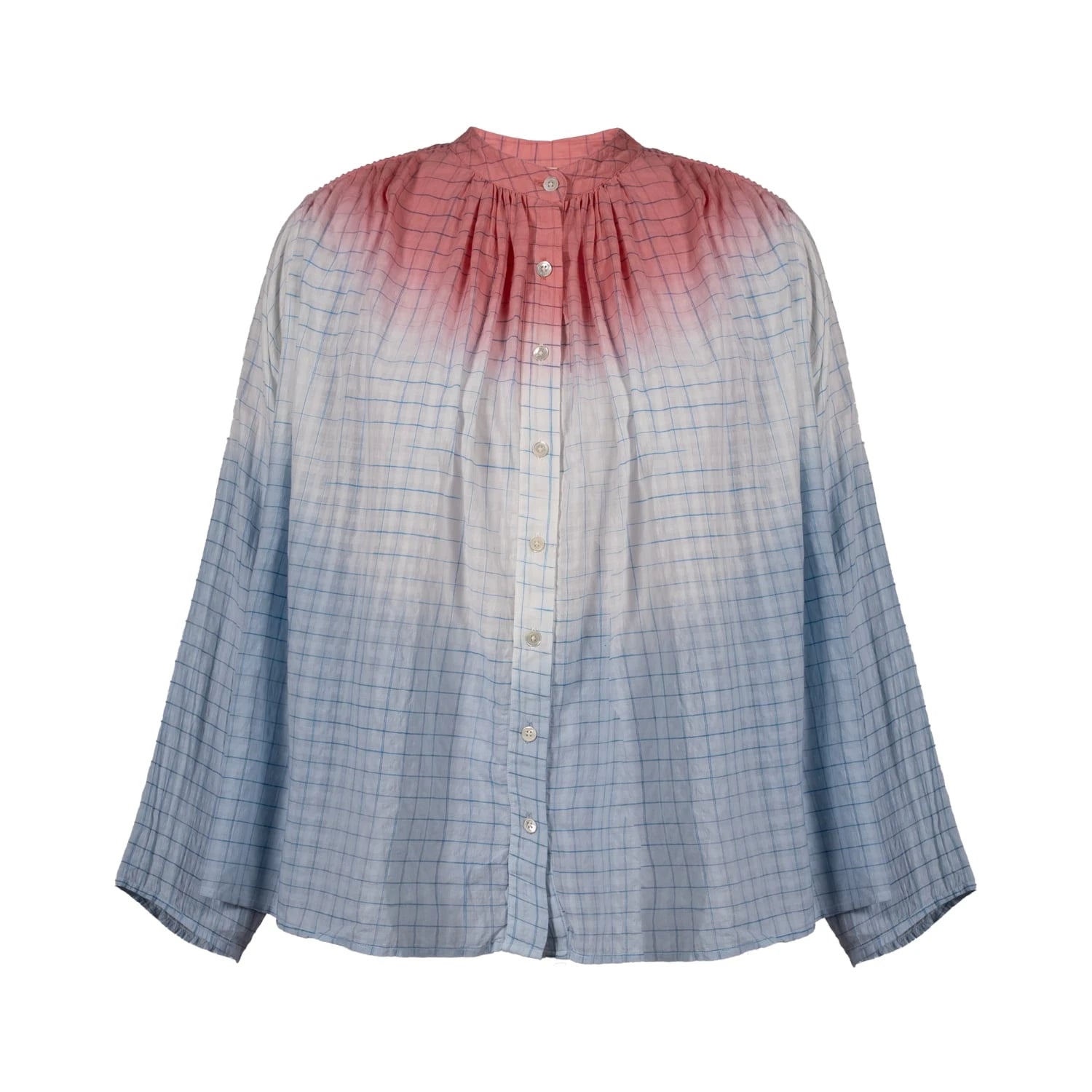 HIMI Sky Blue Tie-Dye Blouse