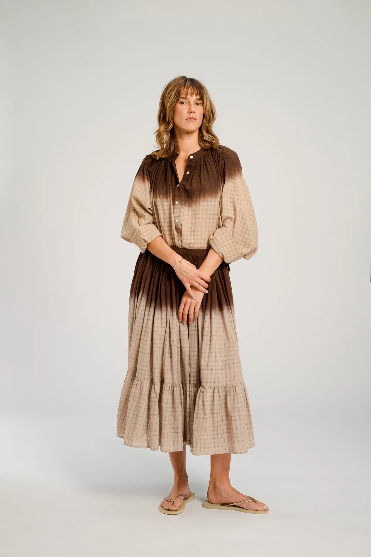 SKIRT HIMI V DE VINSTER CACAO