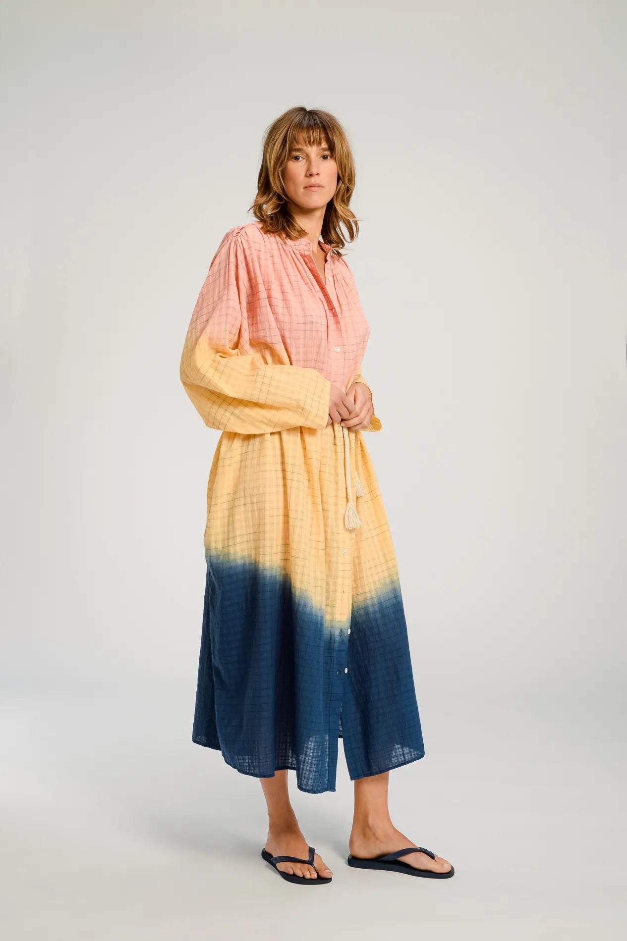 TIE AND DYE V DE VINSTER ROBE HIMI