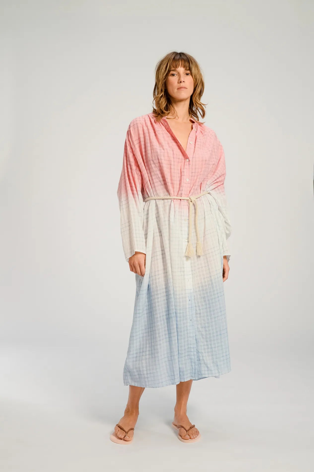 TIE AND DYE BLEU ROSE HIMI DRESS