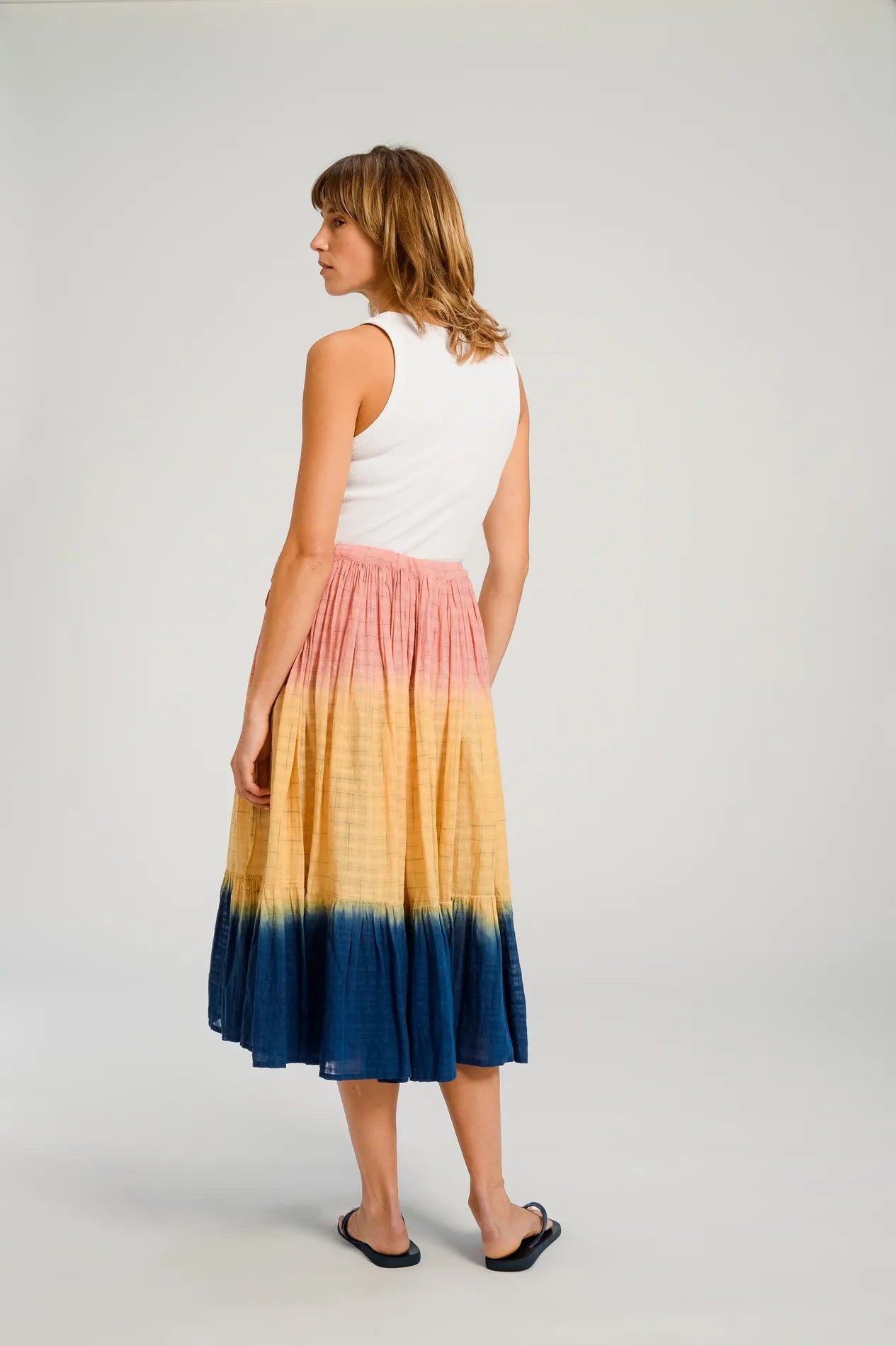 PINK BLUE HIMI YELLOW SKIRT V DE VINSTER