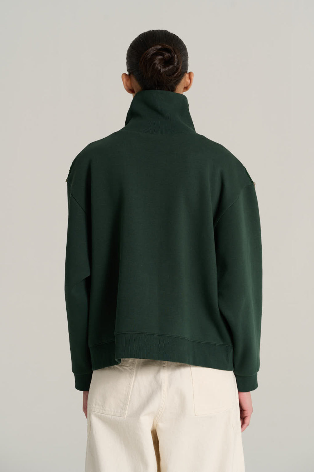 Forest green turtleneck sweater JACQUES