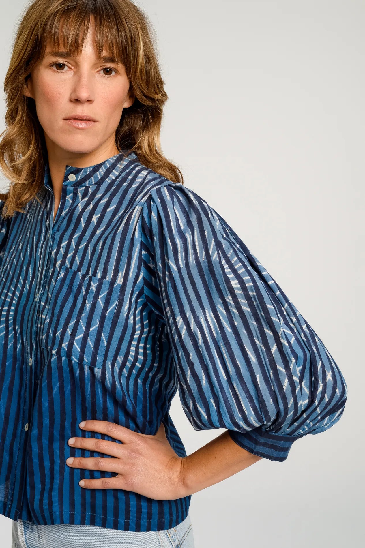 JODPUR blue dyed blouse