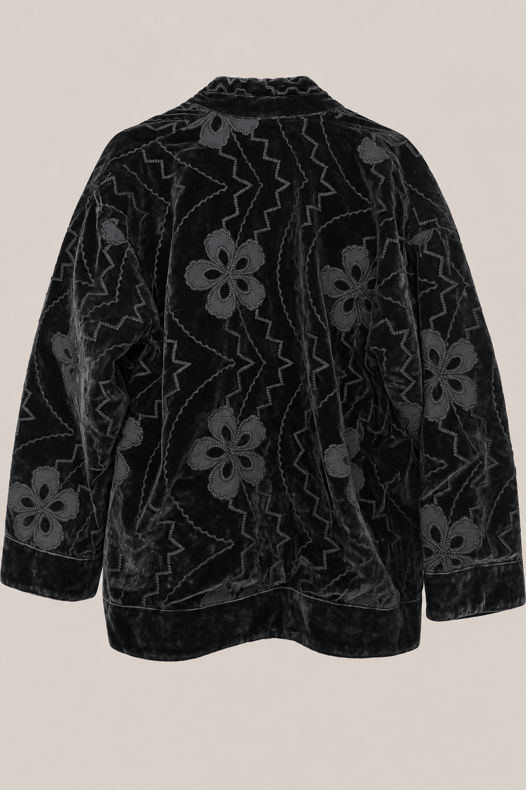 Anthracite velvet kimono ISAAC