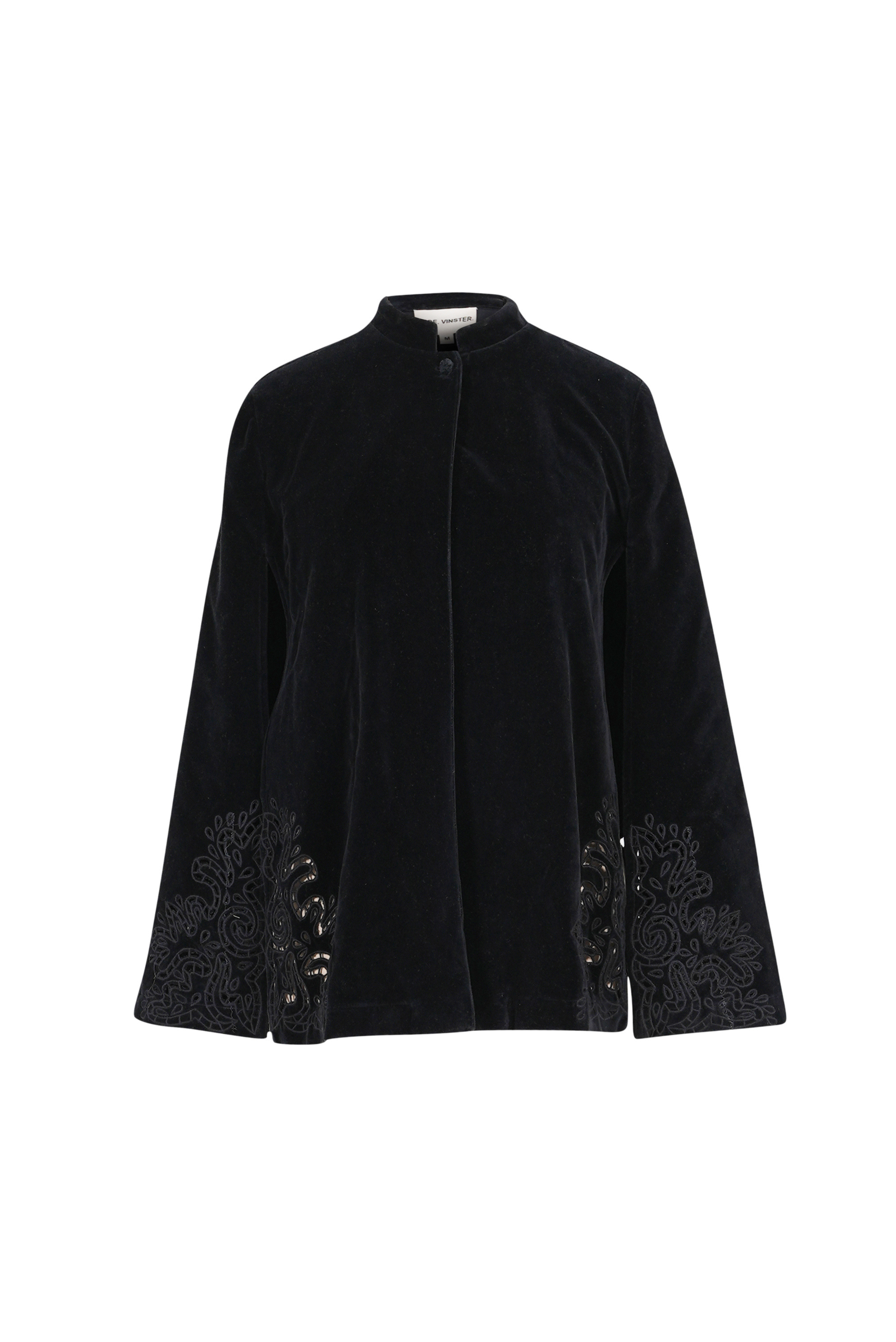 Cape en velours et dentelle noir LOVE