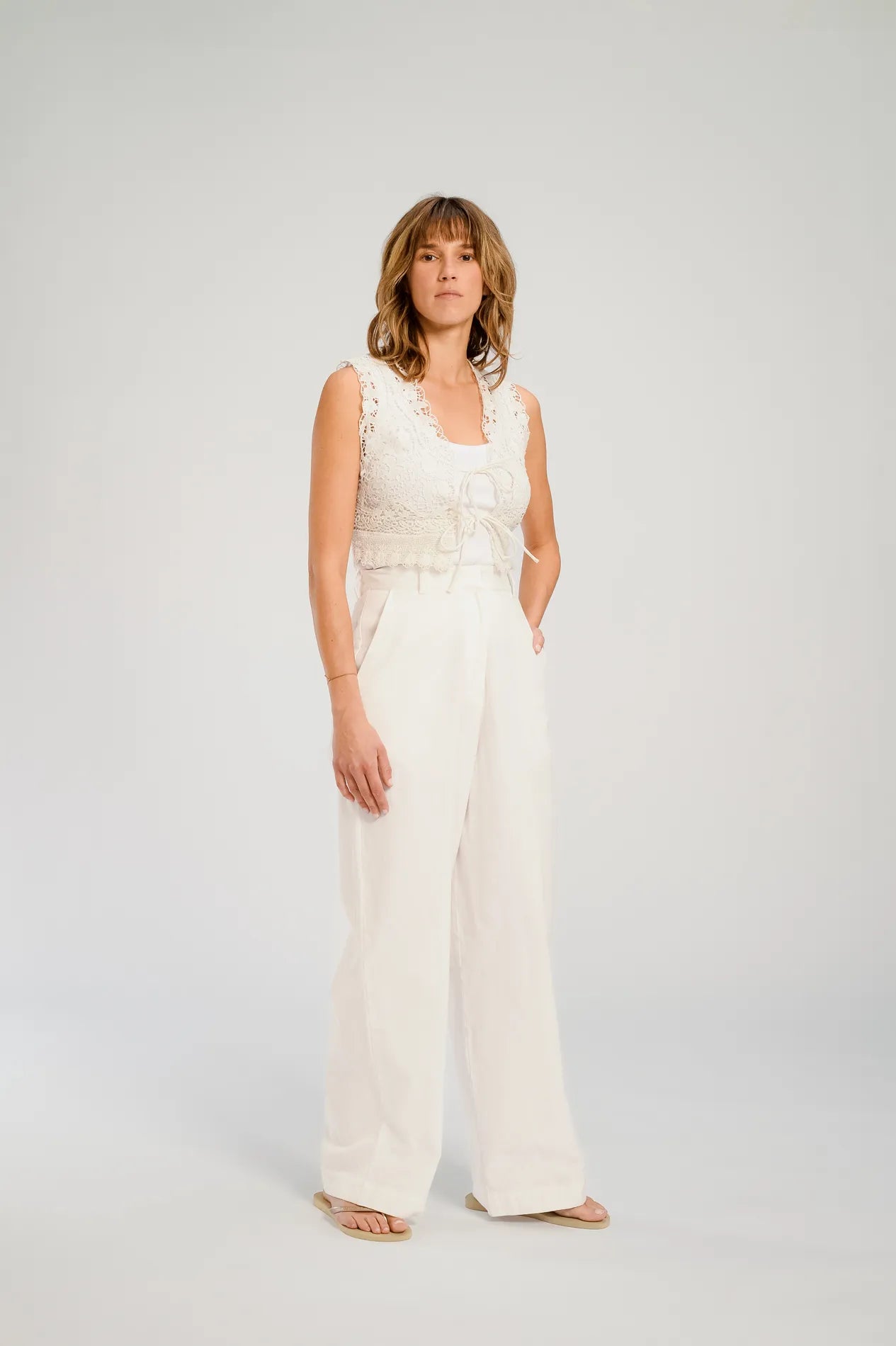 MERU White Lace Top
