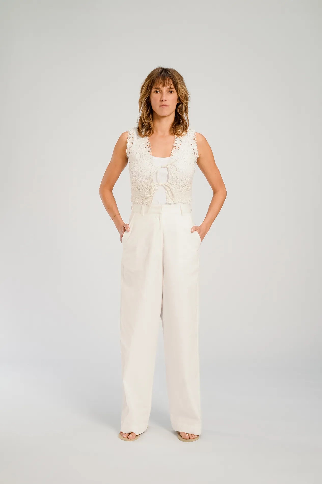 MERU White Lace Top
