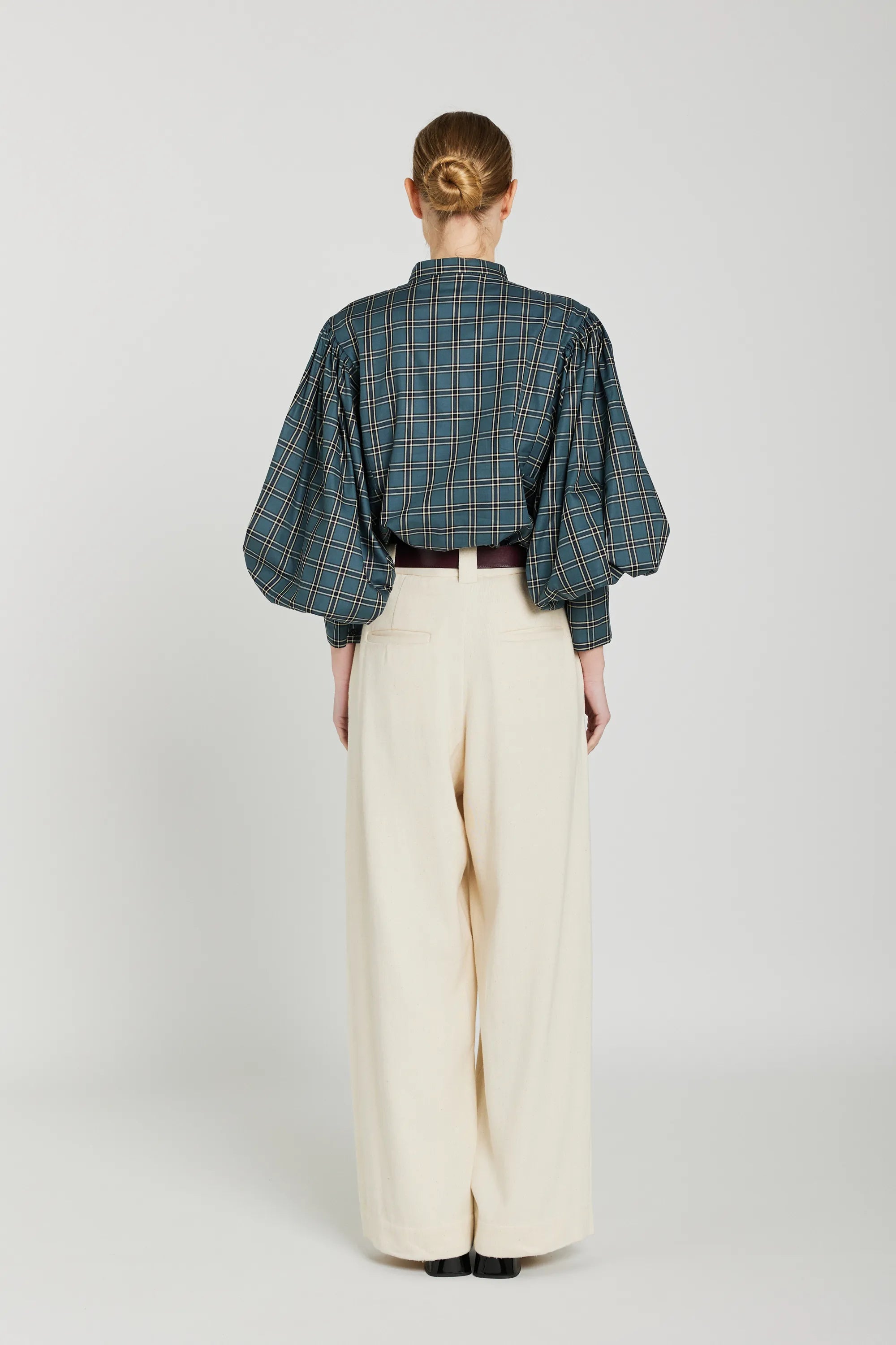 MINDI blue tartan shirt