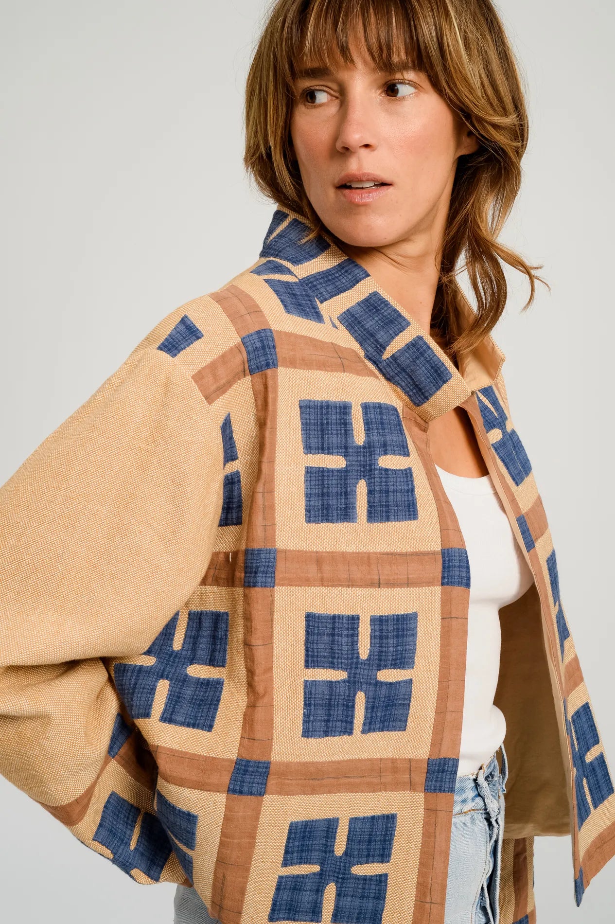 MOTIFS PATCHWORK VESTE NARA V DE VINSTER