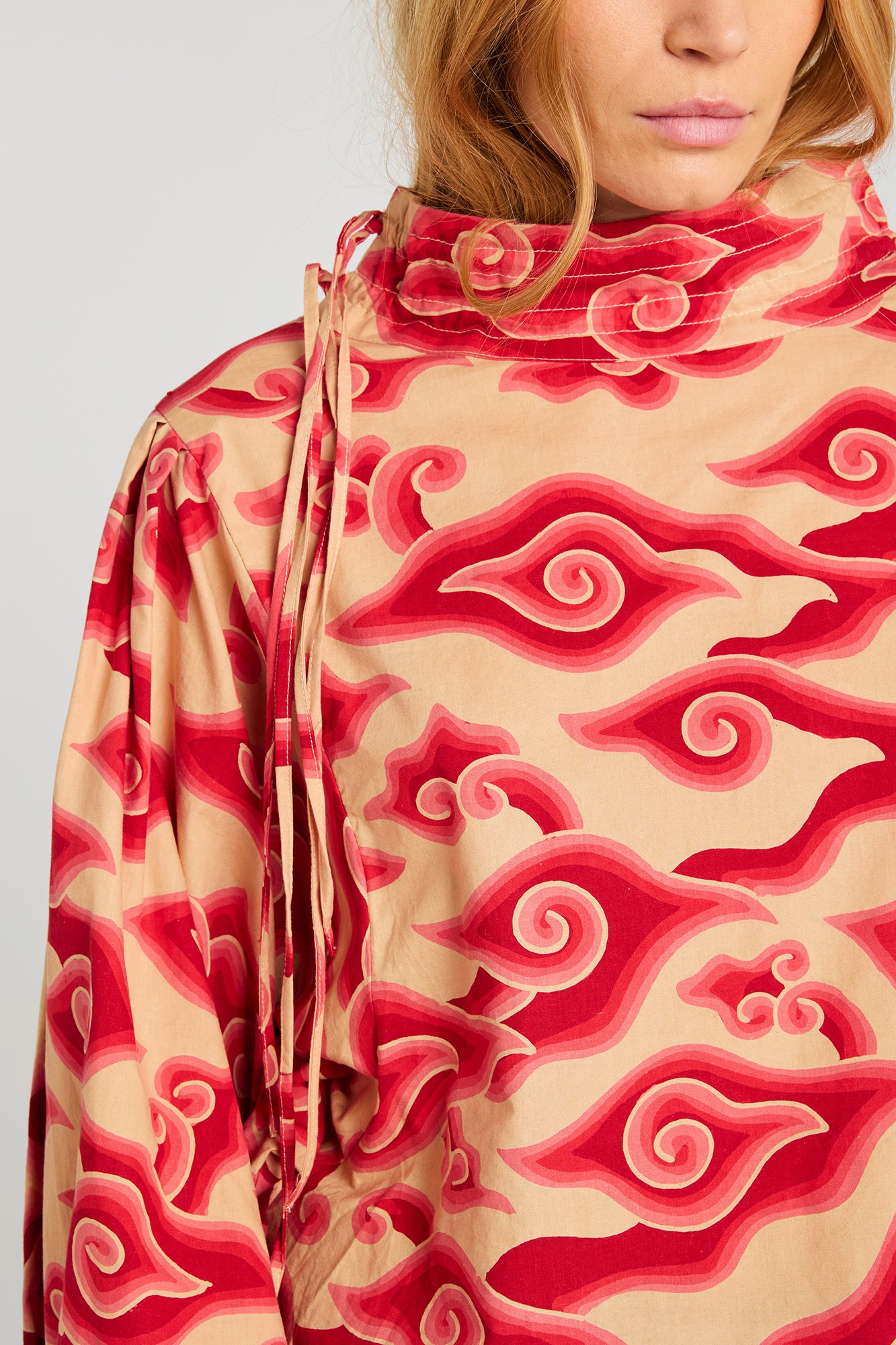 Blouse imprimée rouge NATURE