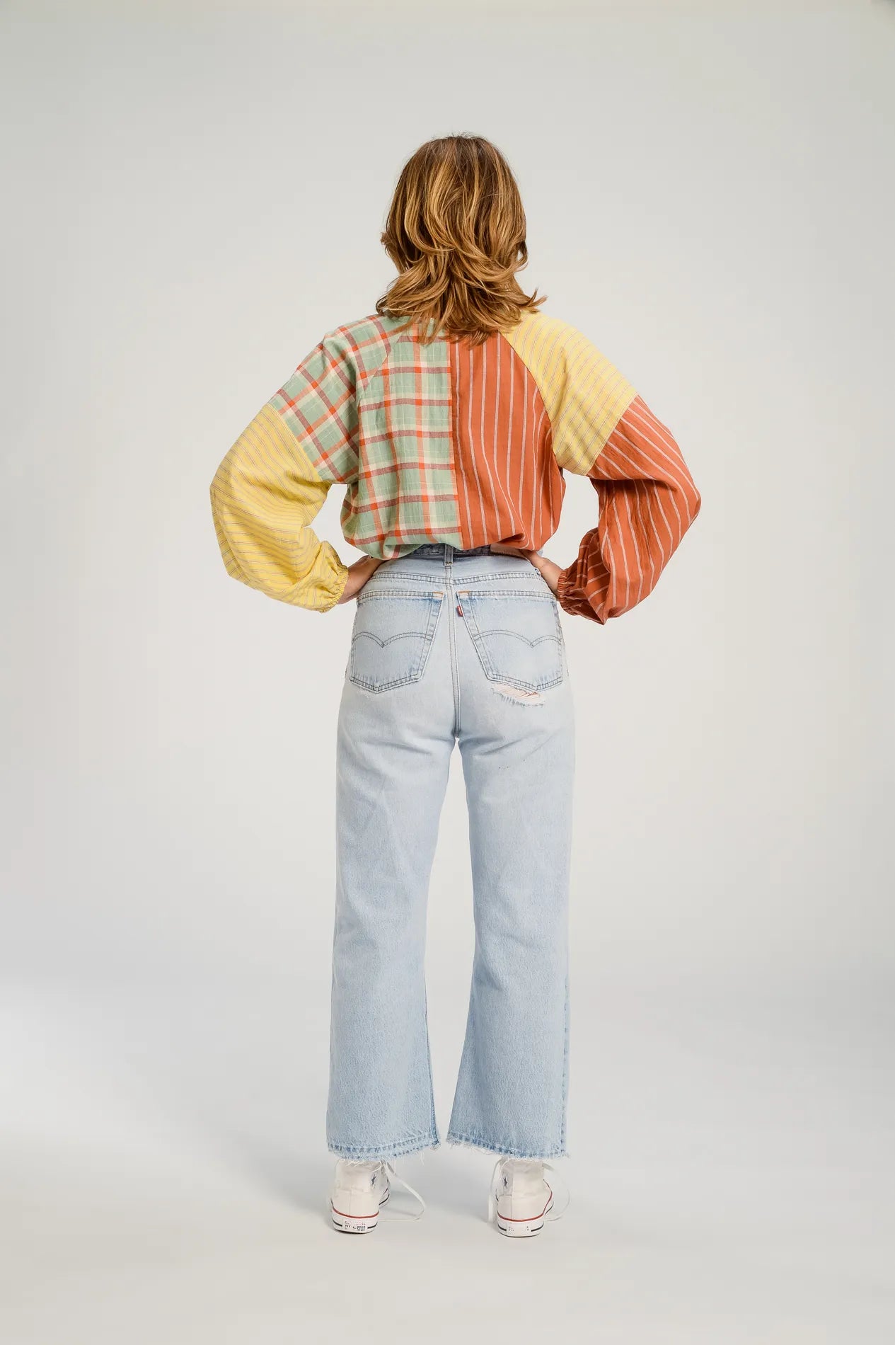 Blouse patchwork terracotta PUSHKAR