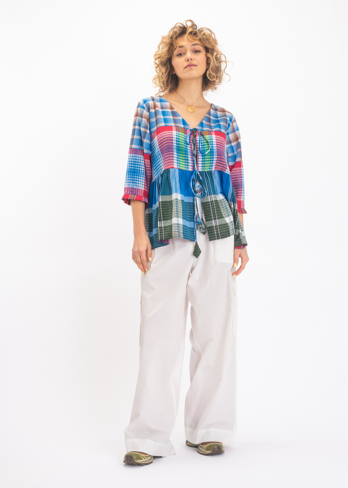 rudra blouse bleu v de vinster
