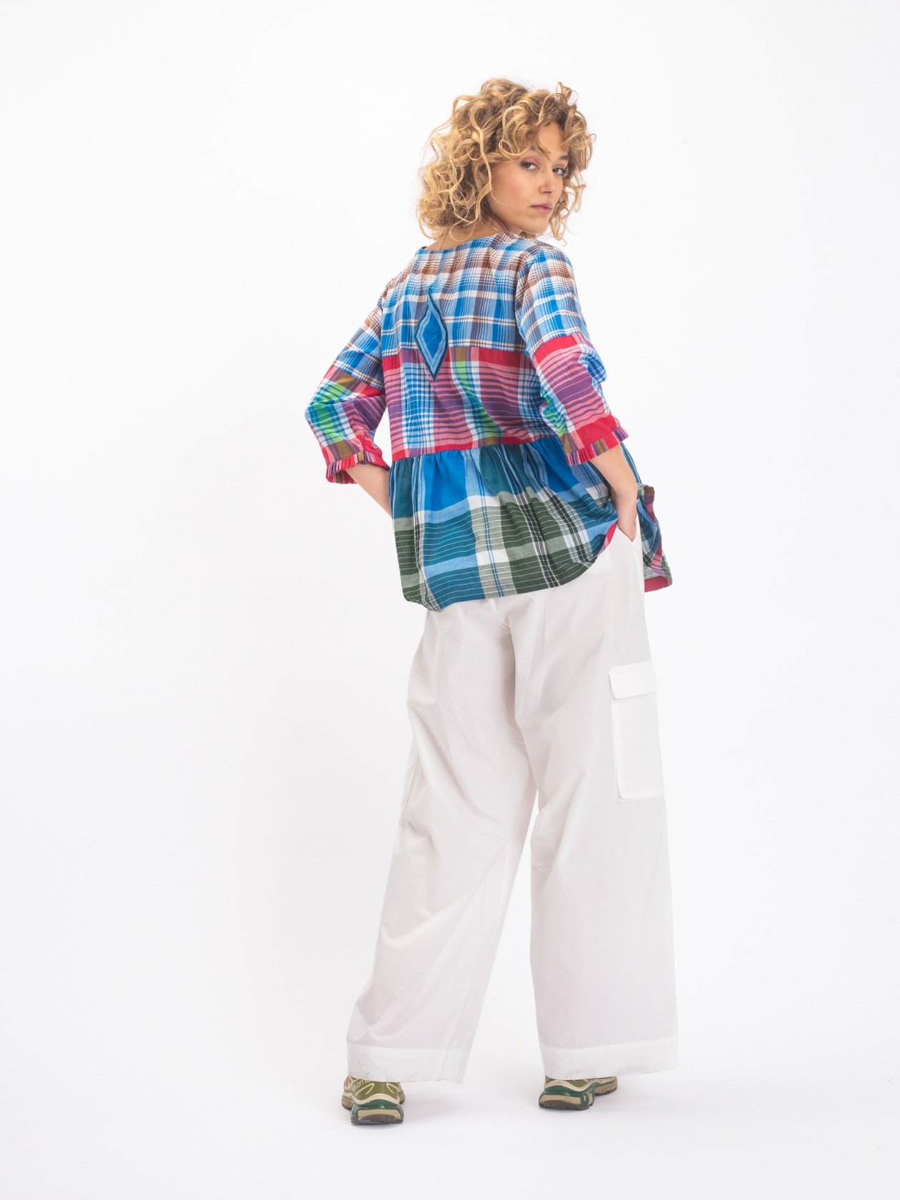 carreaux v de vinster blouse rudra