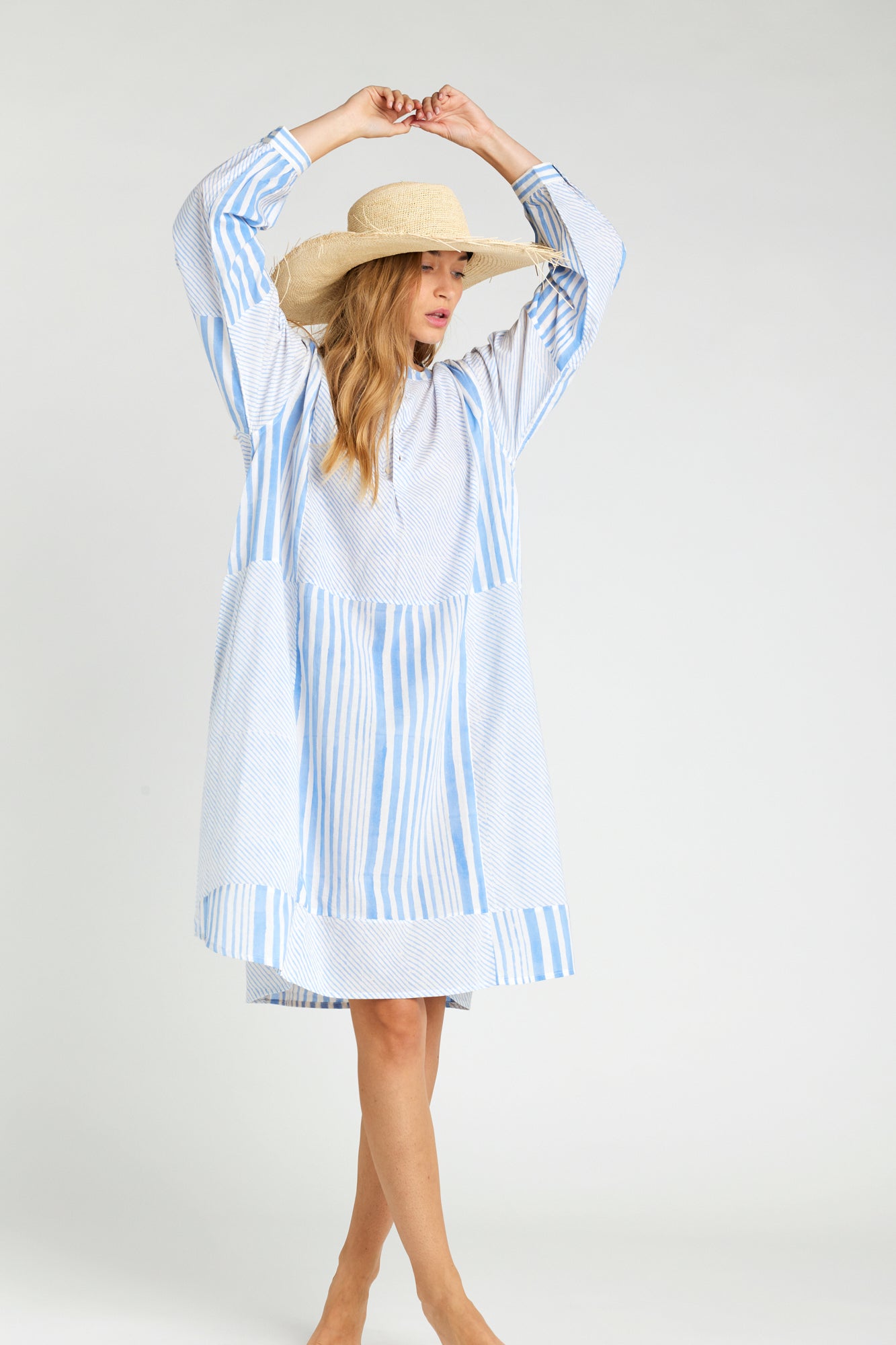 Shiva Blue Striped Dress