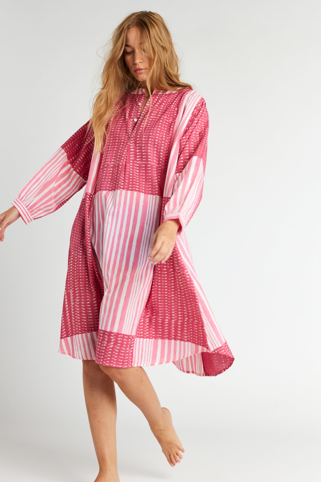 Shiva Pink Striped Dress