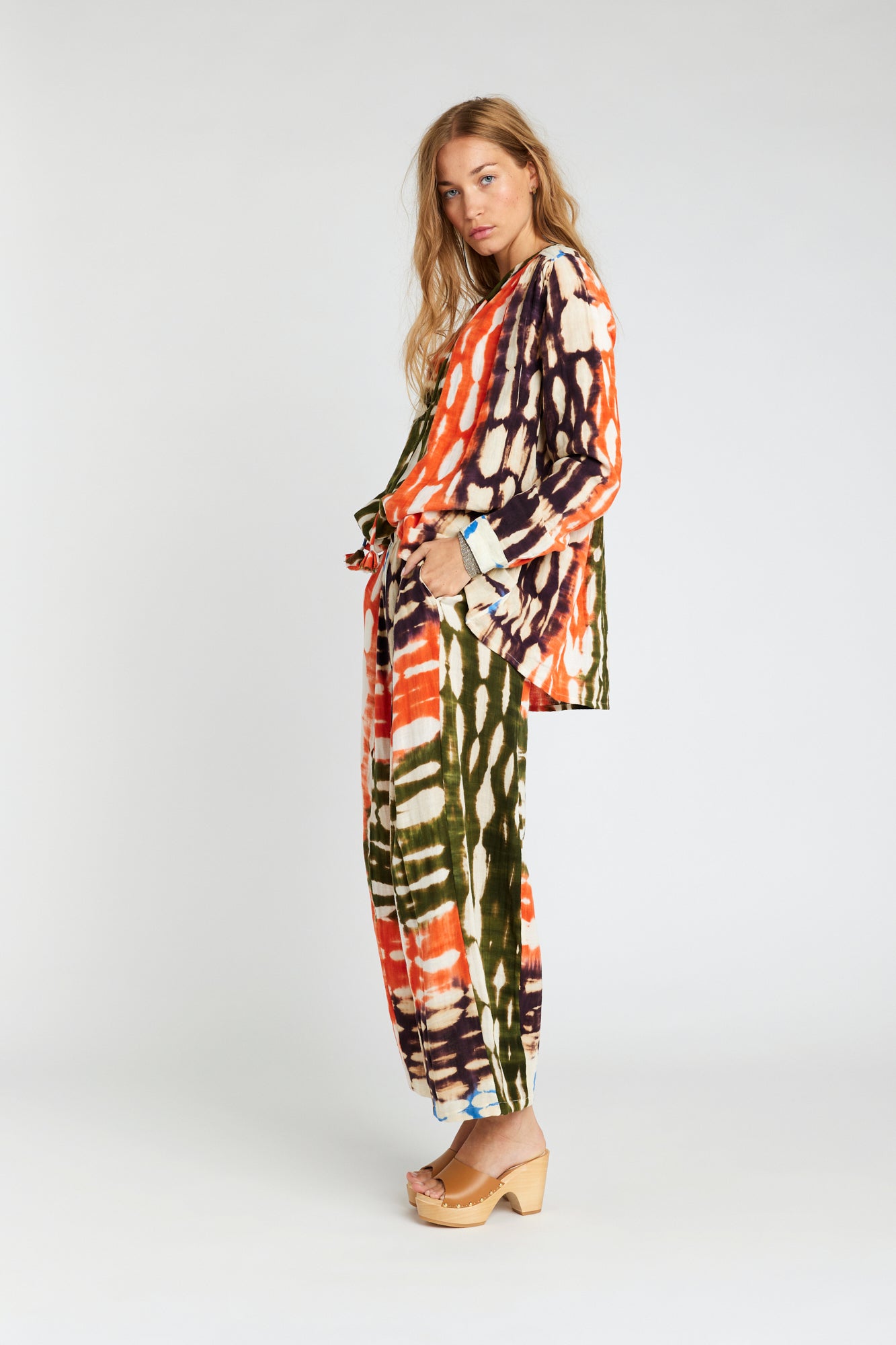 Orange Tie and Dye Pants