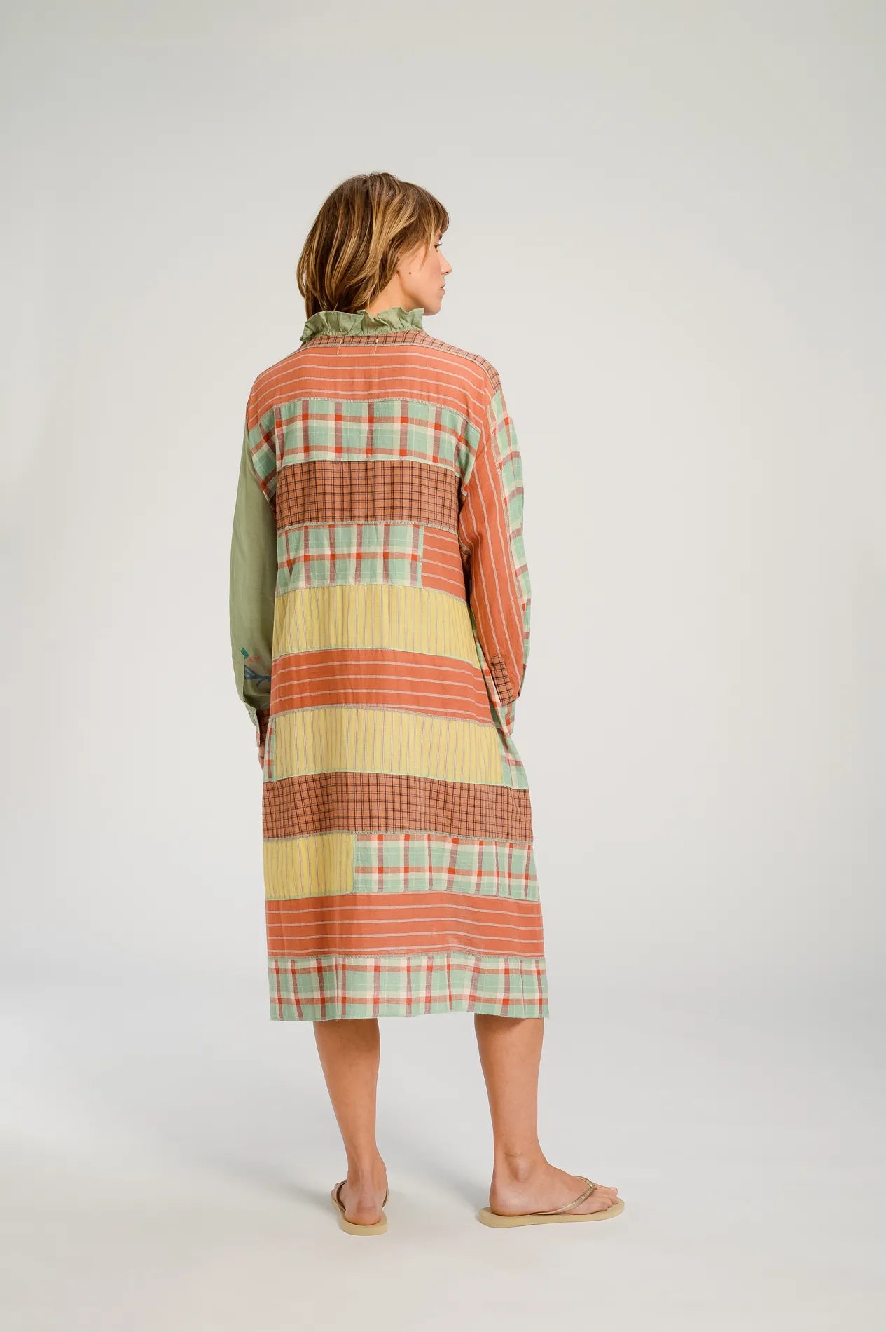 UDAIPUR Terracotta Patchwork Dress
