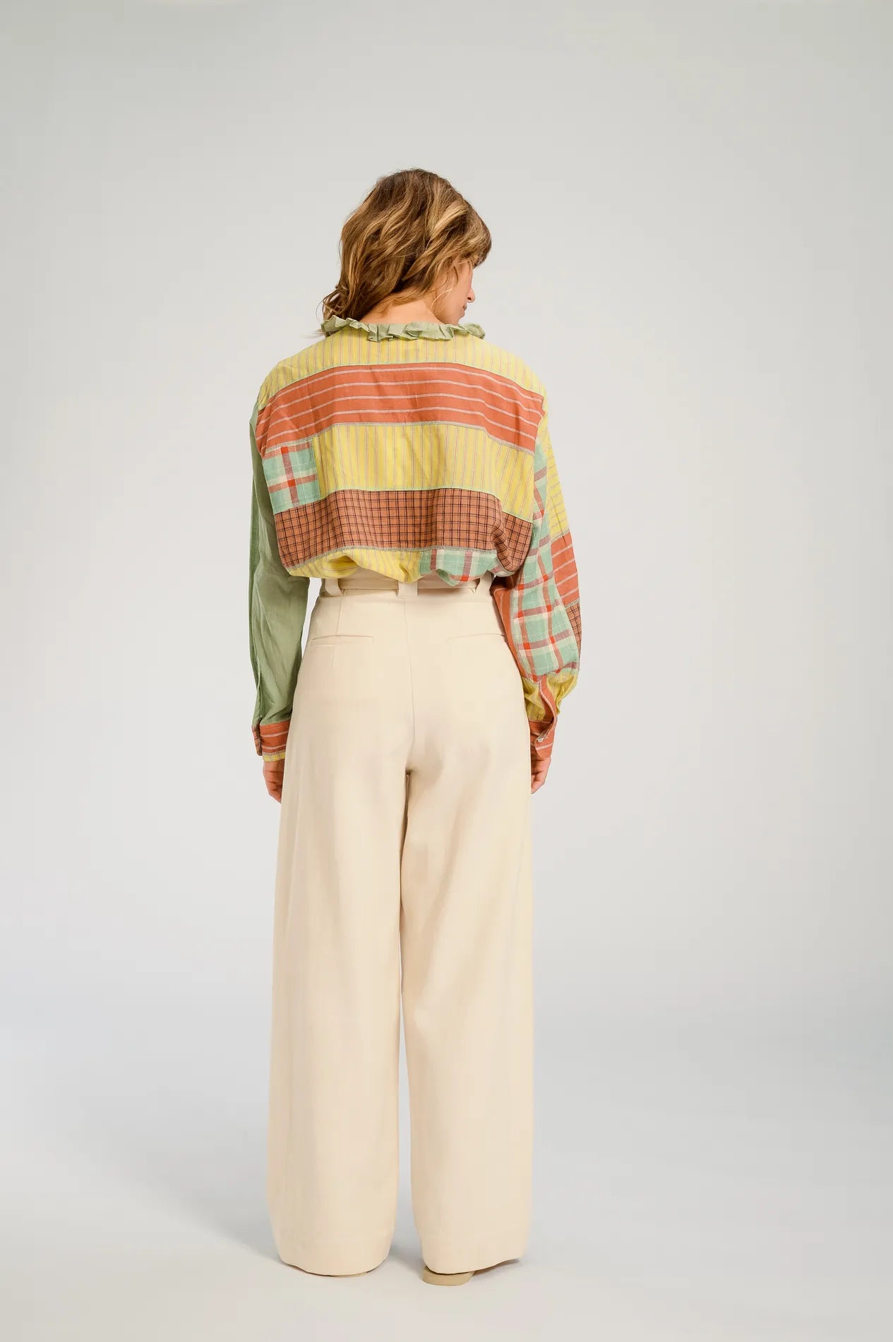 UDAIPUR terracotta patchwork blouse