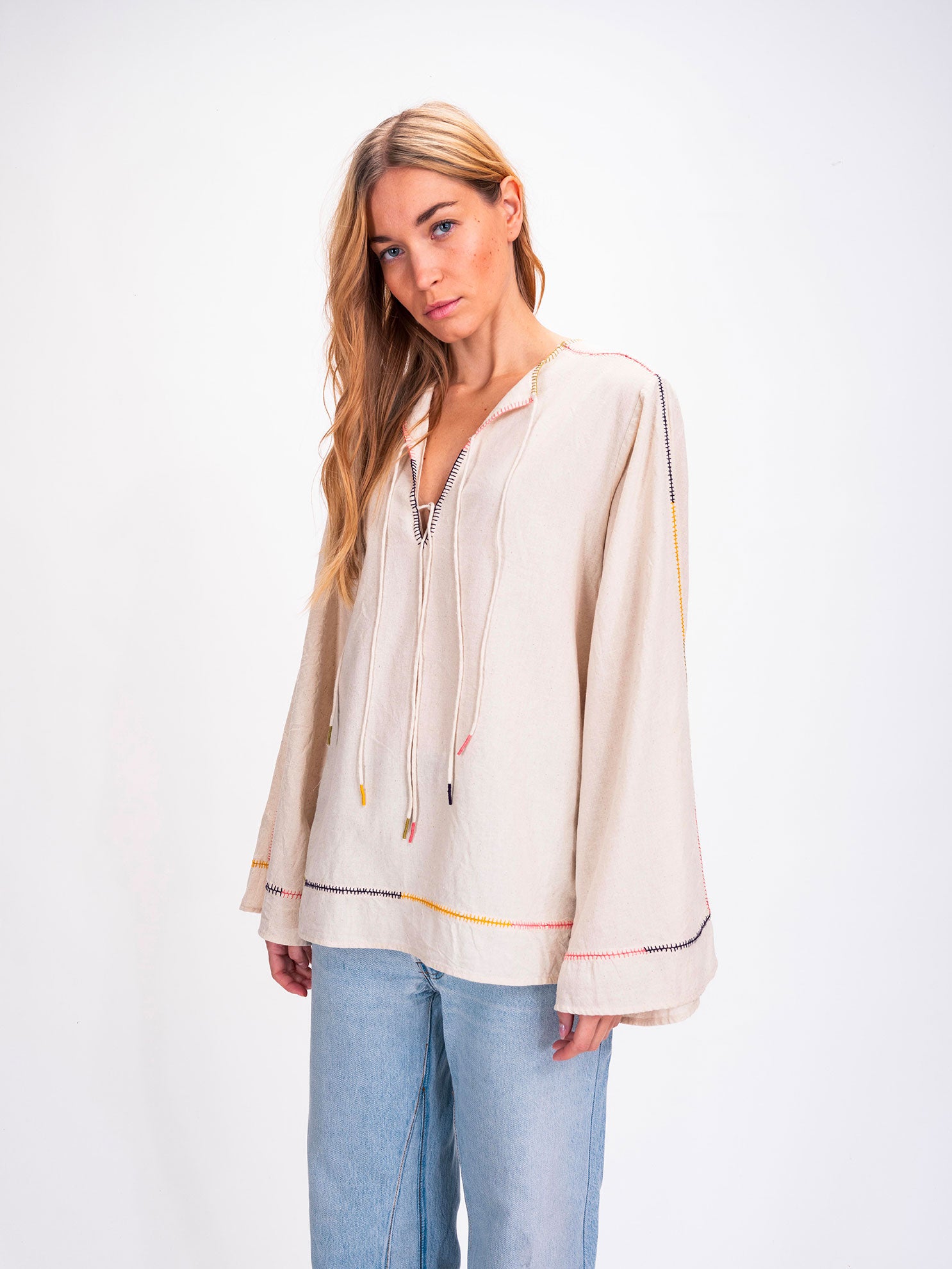 Pondicherry Cream Cotton Clouse