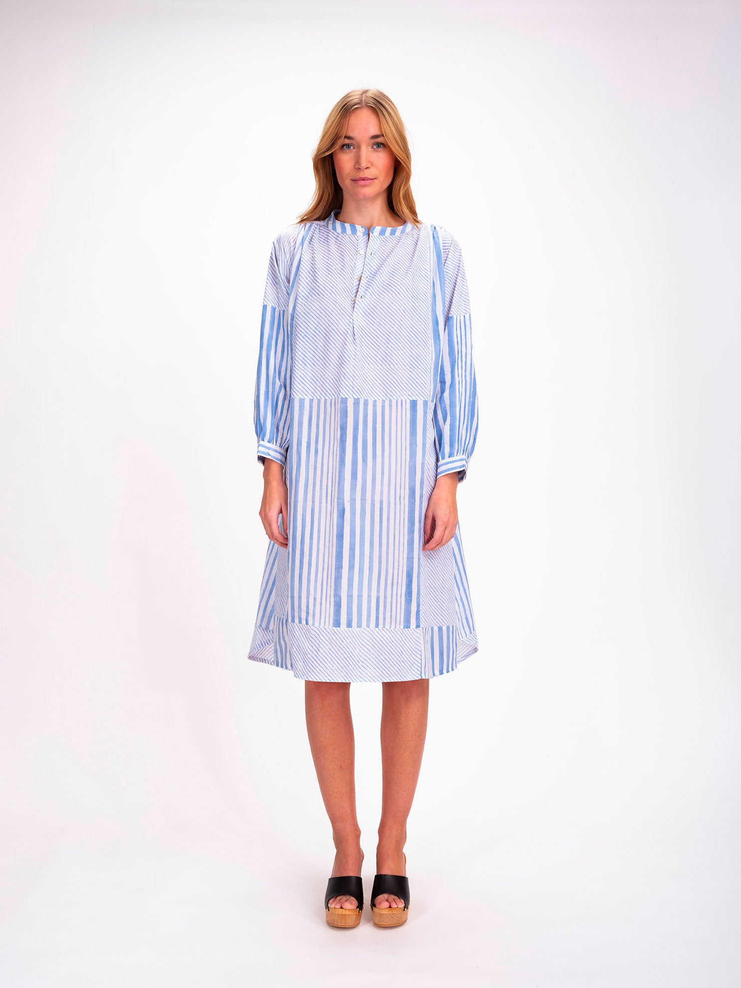 Shiva Blue Striped Dress