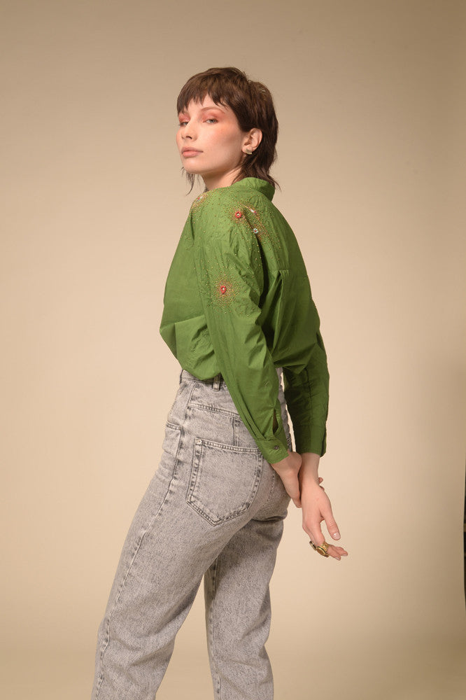Green starry Star shirt